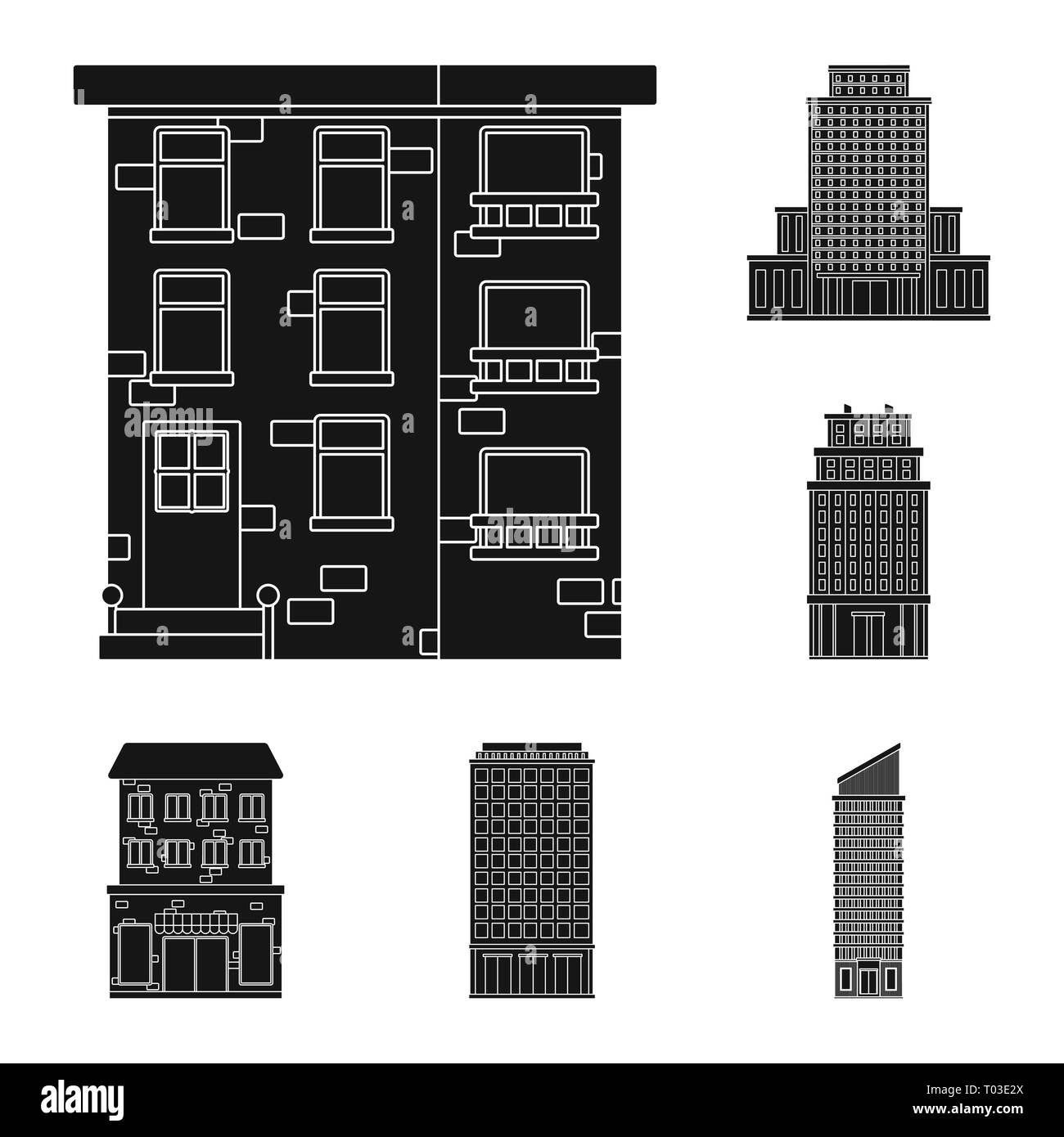 House Hotel Skyscraper Supermarket Brick High Salon Apartment Roof