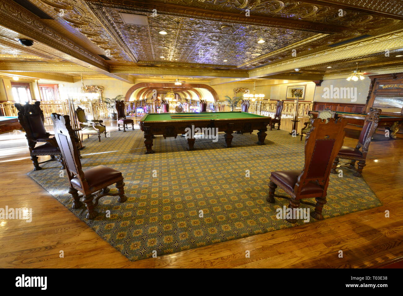 Billiard room in Las Vegas Stock Photo Alamy