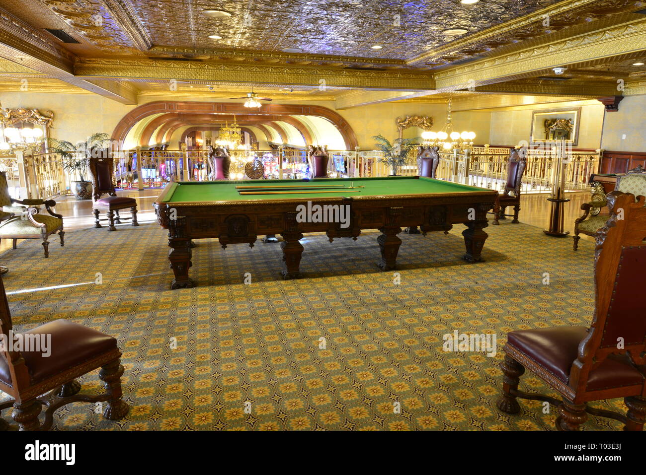 Billiard room in Las Vegas Stock Photo Alamy