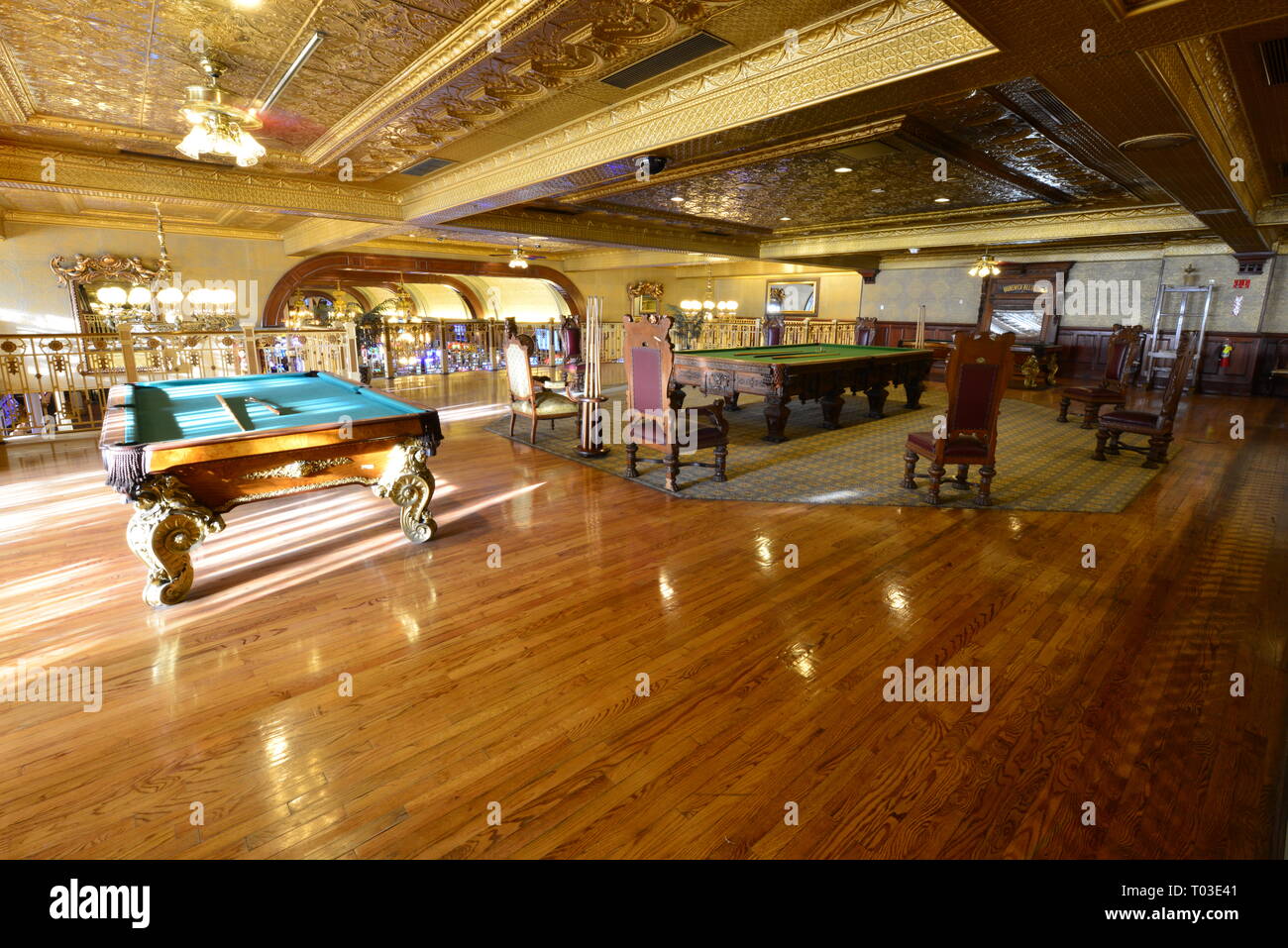 Billiard room in Las Vegas Stock Photo Alamy