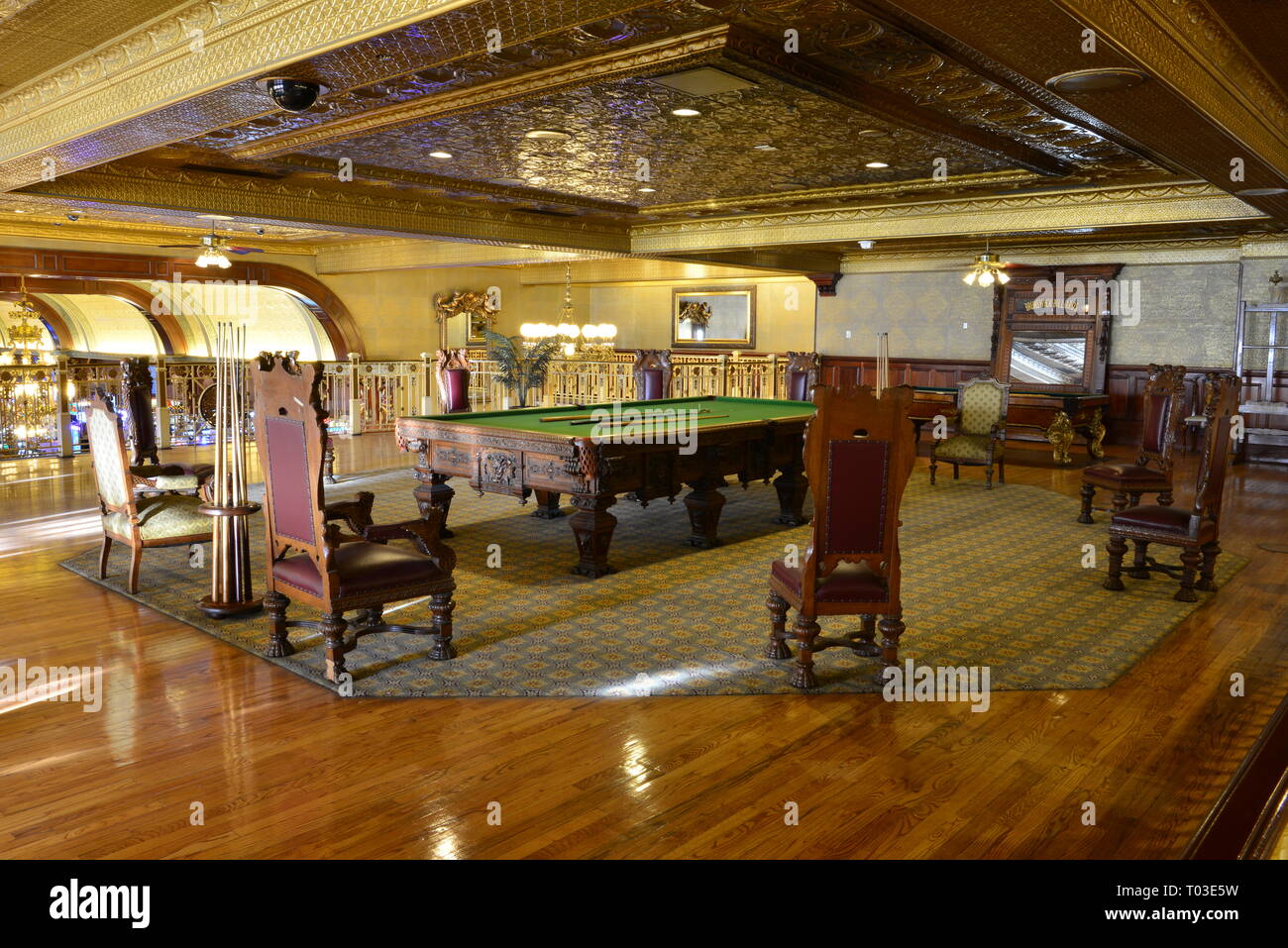 Billiard room in Las Vegas Stock Photo Alamy