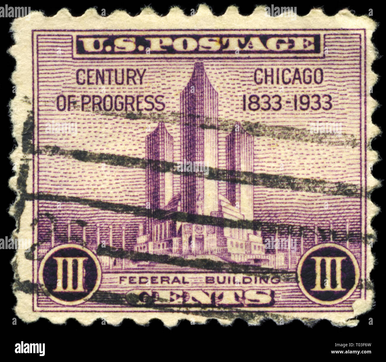 USA CIRCA 1933 A Stamp printed in USA shows Federal Building