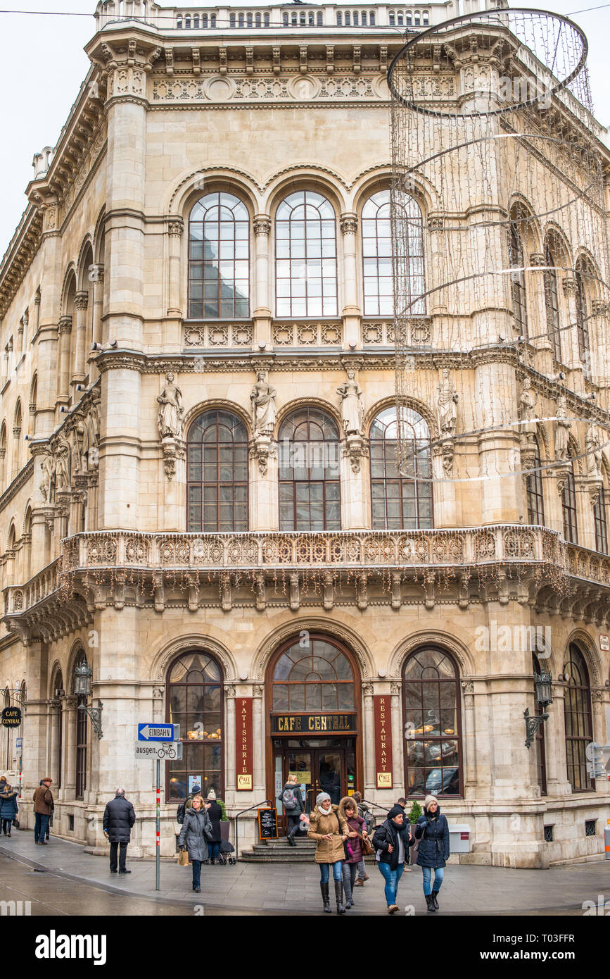 Historic Cafe Central on Herrengasse in the Innere Stadt, Vienna, Austria. Stock Photo