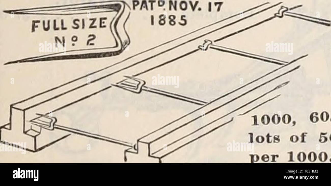 Dreer's wholesale price list / Henry A. Dreer. . dreerswholesalep1898dree Year:   MACHINE MAI&gt;E. Outside Diam. 27 in. 25 in. 23 in. 21 in. 18 in. 16 in. 14 in. 13 in. 12 in. Length of Stave. 24 in $6.50 22 in 5.00 20 in 4.25 18 in 3.60 16 in 3.15 14 in 2.50 12 in 2.25 11 in 2.00 10 in 1.75 HAND MADK. Outside Lengtti Diam. of Stave. 27 in. 24 in, |4.75 22 in 4.35 20 in 3.75 18 in 3.15 16 in 2.50 14 in 2.25 13 in 2.00 12 in 1.75 10 in 1.50 in. in. in. in. i in. in. 25 23 21 19. 18 16Hn. 15 in. 14 in.    Patent Plant Bed Cloth, for Shading. Light grade, 4 cts. per yard ; per piece of about 65  Stock Photo