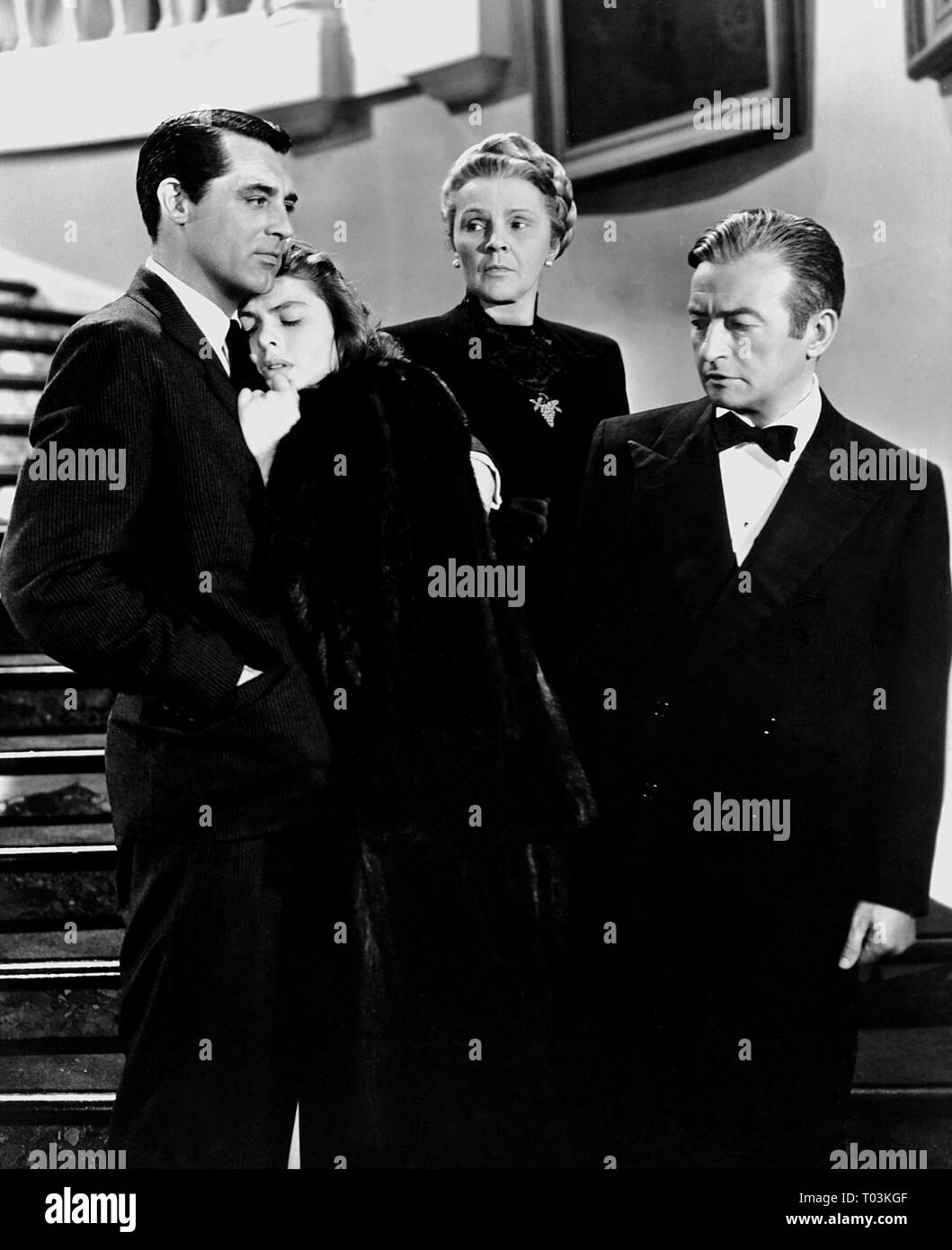 CARY GRANT, INGRID BERGMAN, LEOPOLDINE KONSTANTIN, CLAUDE RAINS, NOTORIOUS, 1946 Stock Photo