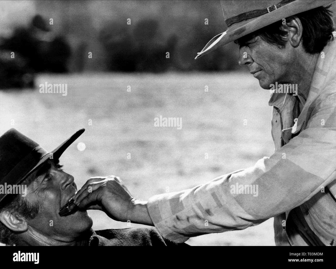 HENRY FONDA, CHARLES BRONSON, ONCE UPON A TIME IN THE WEST, 1968 Stock Photo