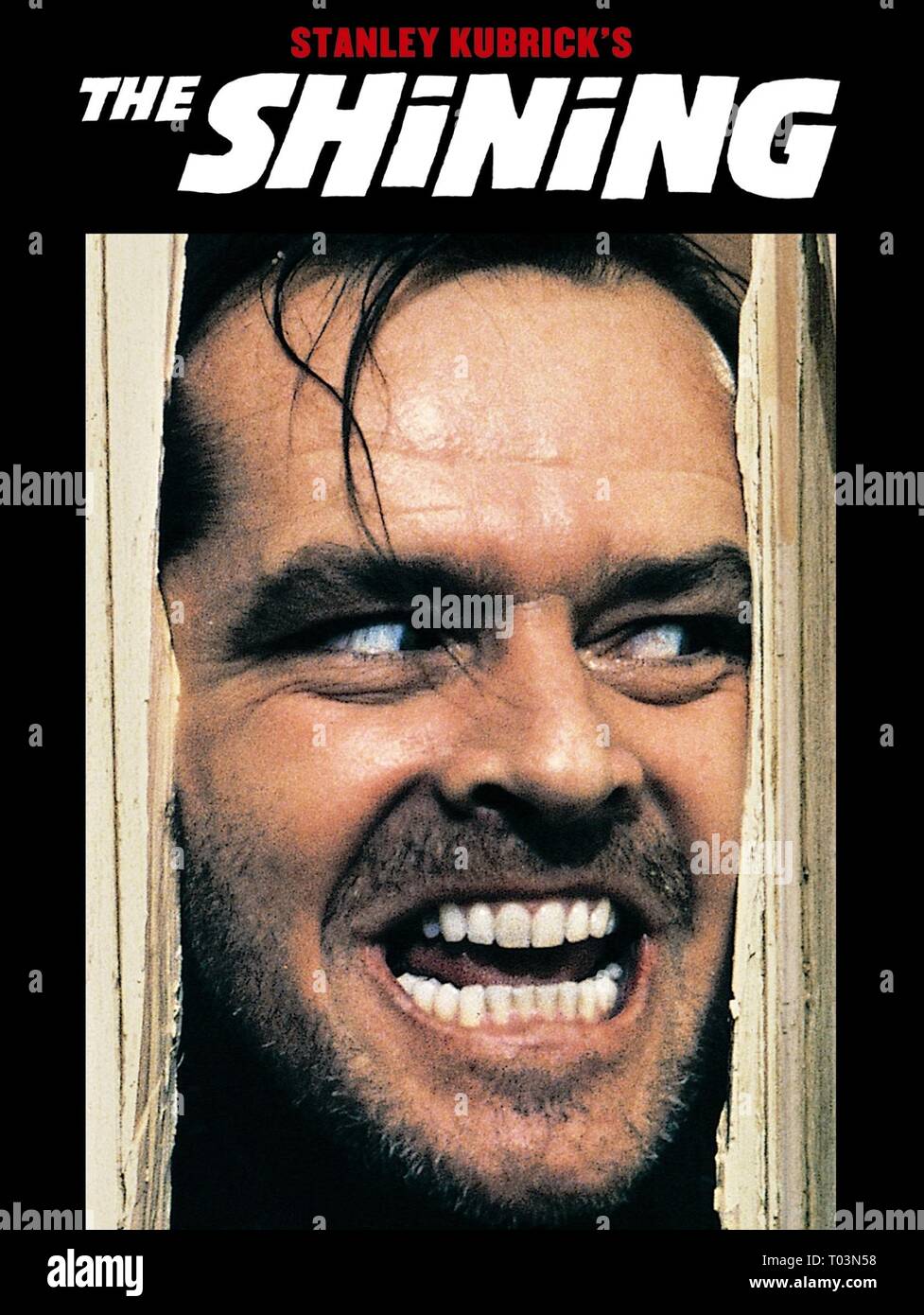 JACK NICHOLSON POSTER, THE SHINING, 1980 Stock Photo