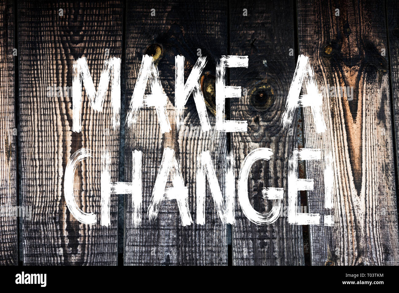Text sign showing Make A Change. Business photo showcasing New Goals ...