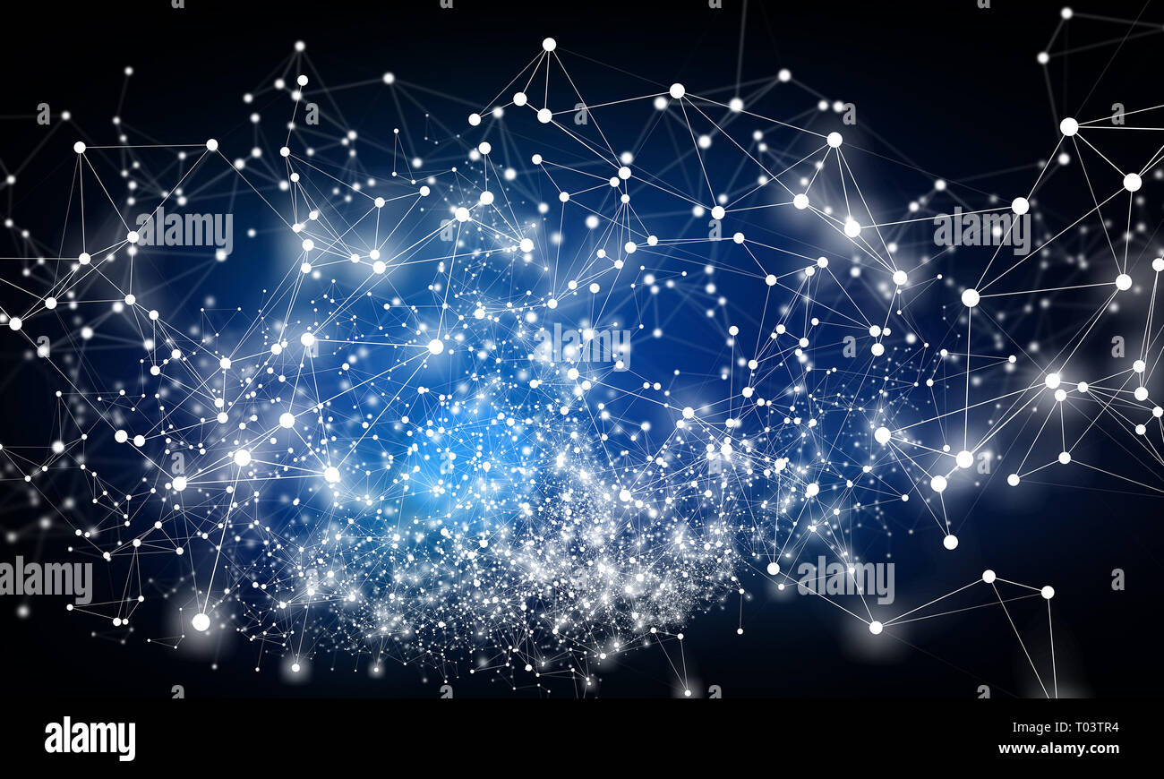Computing connection structure. 3d rendering Stock Photo - Alamy