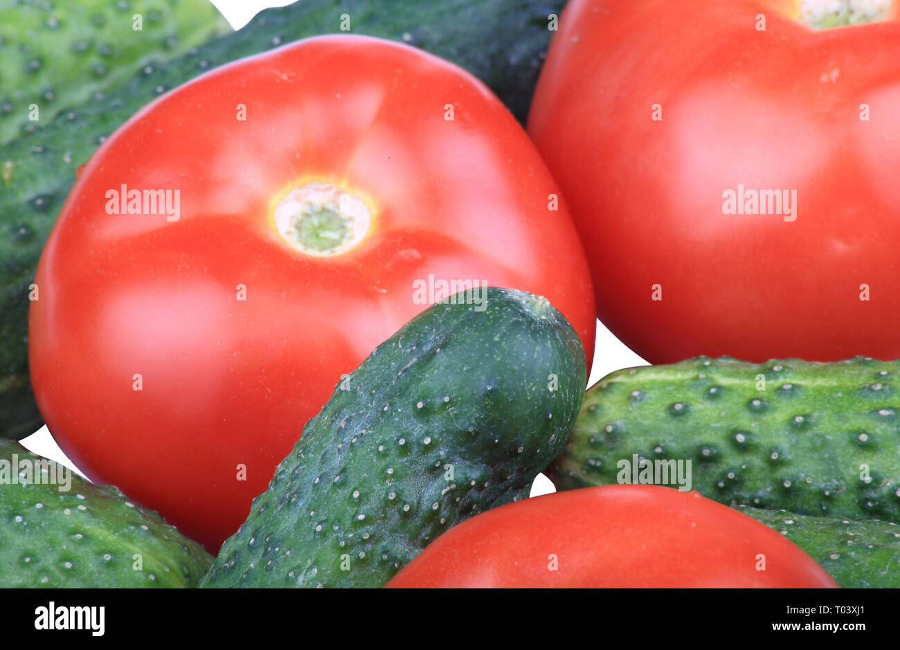cucumber and tomato Stock Photo - Alamy
