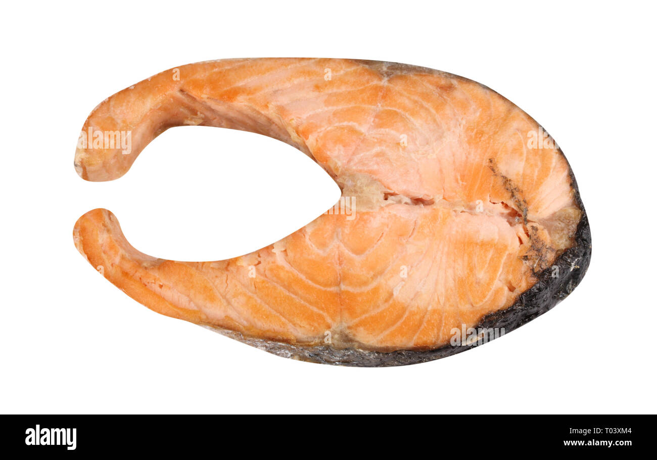 Steak of Salmon Isolated Stock Photo - Alamy