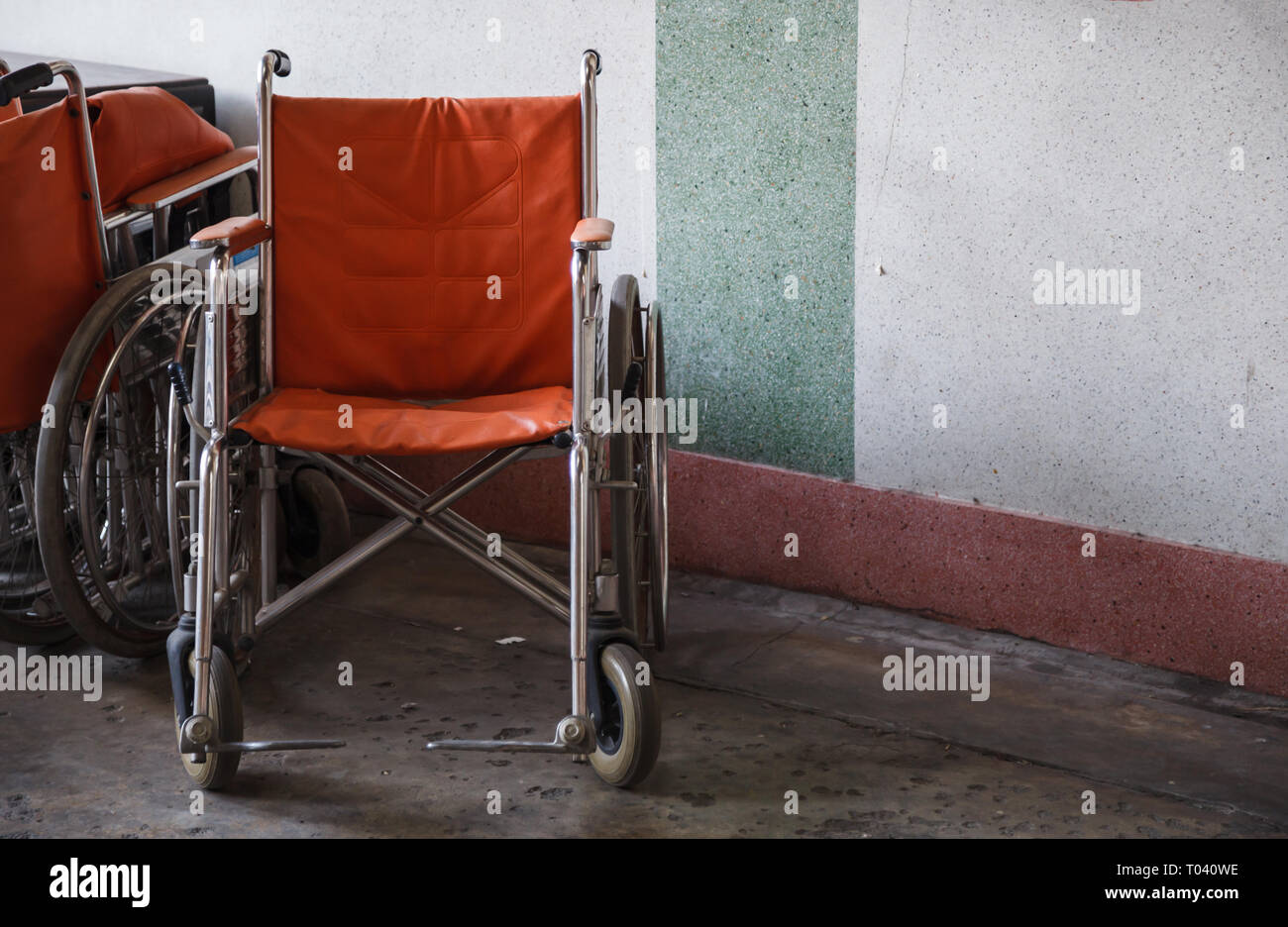 supporting wheelchairs for elderly, senior citizen, disabled in corner