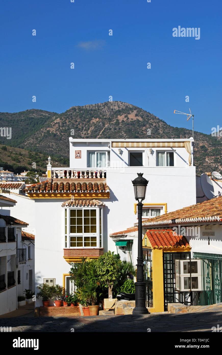 Traditional Spanish townhouses in the old town, Benalmadena Pueblo