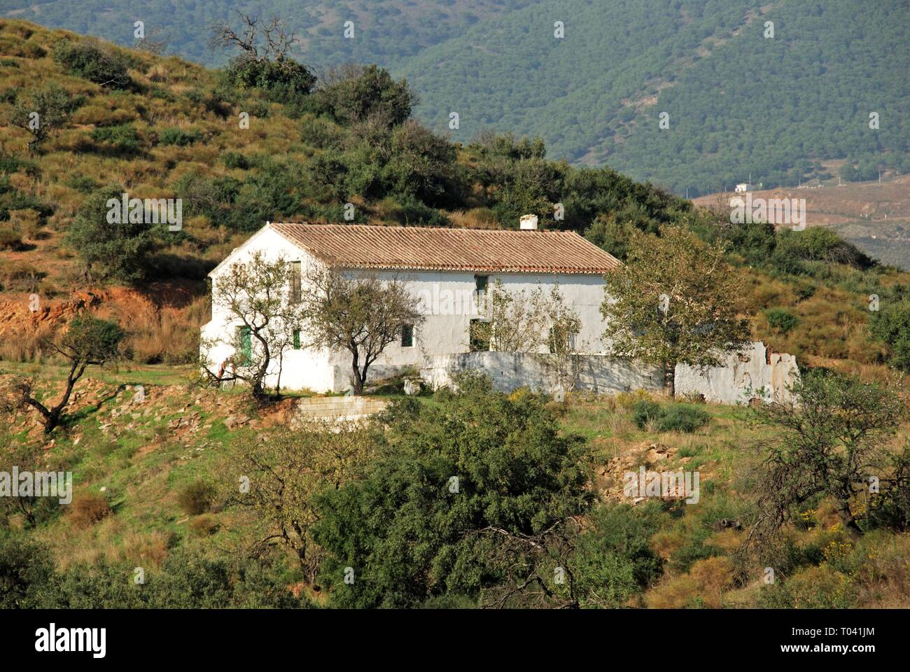 Traditional Spanish Finca in the countryside with views towards the Sierra de Mijas mountains