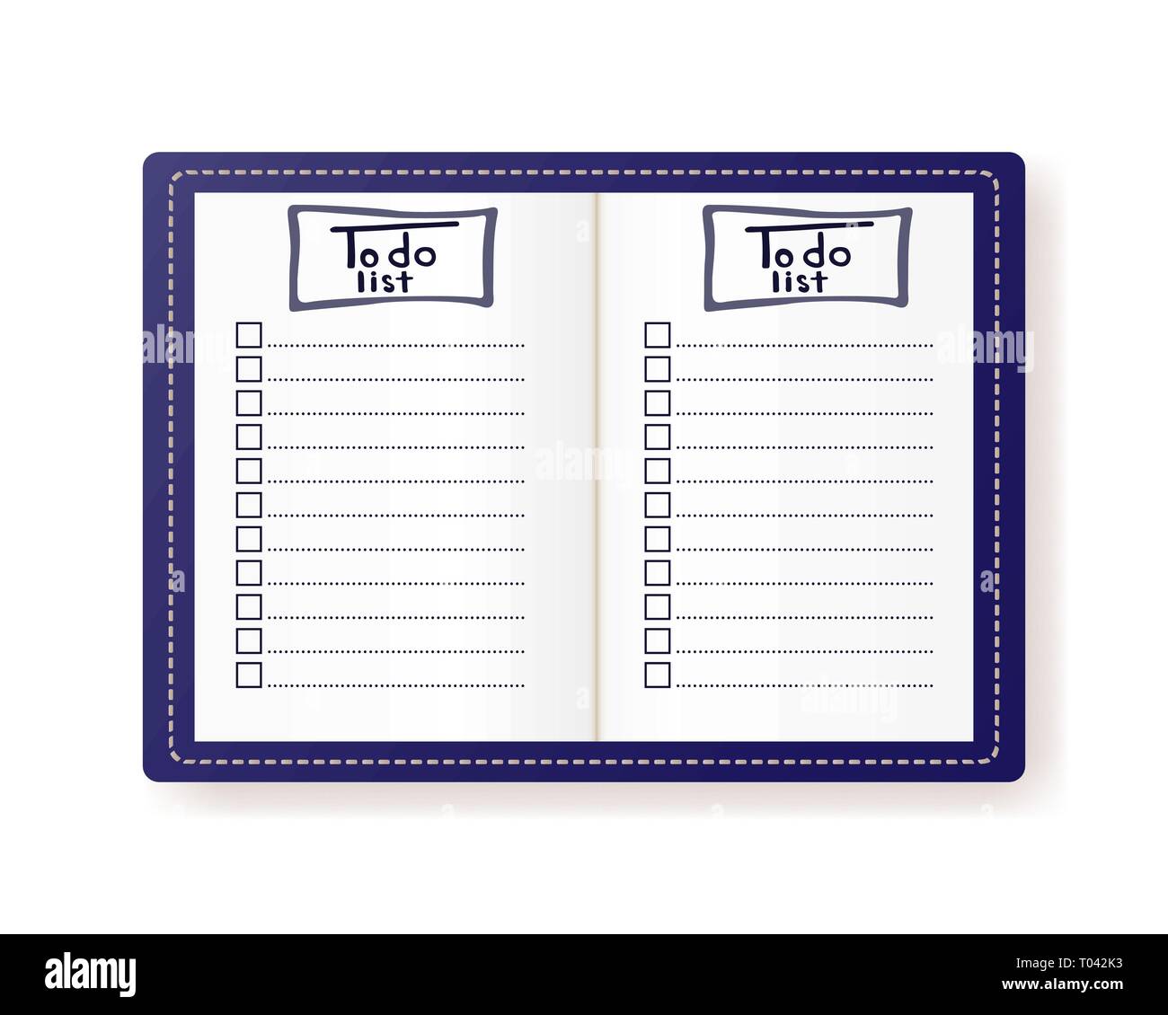 To do list. Blank document. Vector illustration. Stock Vector