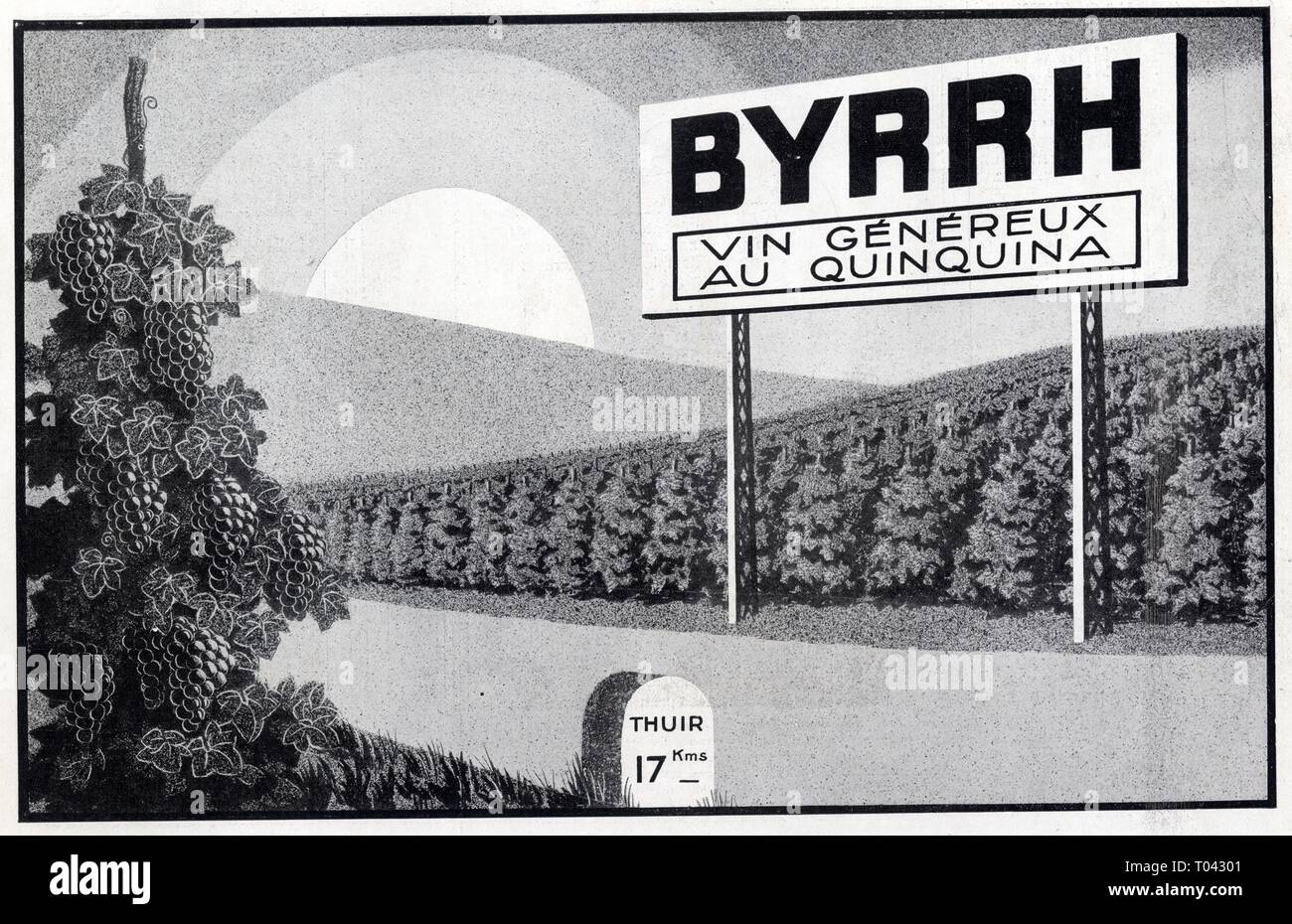 Alcools - ANCIENNE PUBLICITE LE PRINTEMPS BYRRH 1932