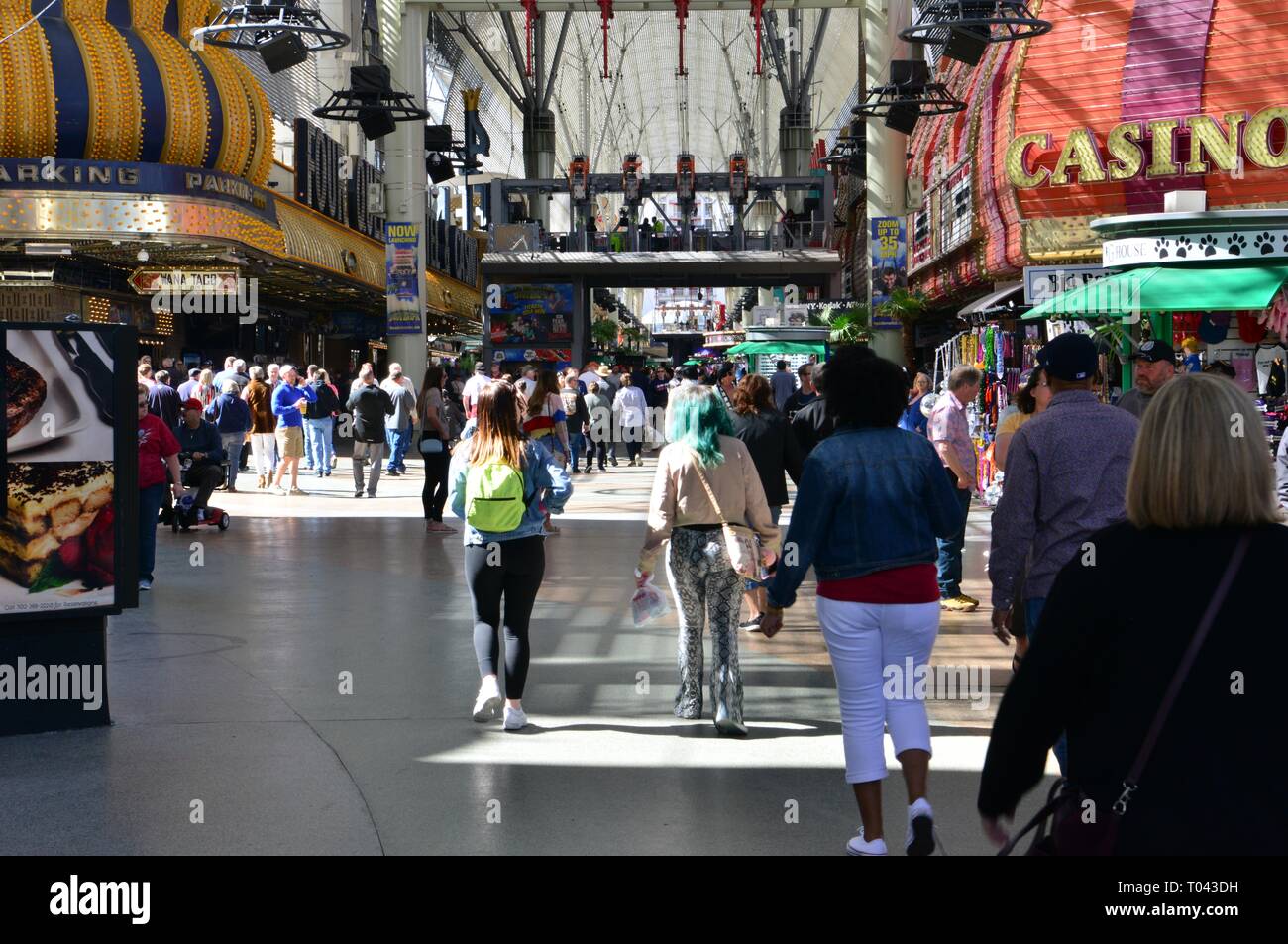 Fremont street during the daytime in Las Vegas Stock Photo Alamy