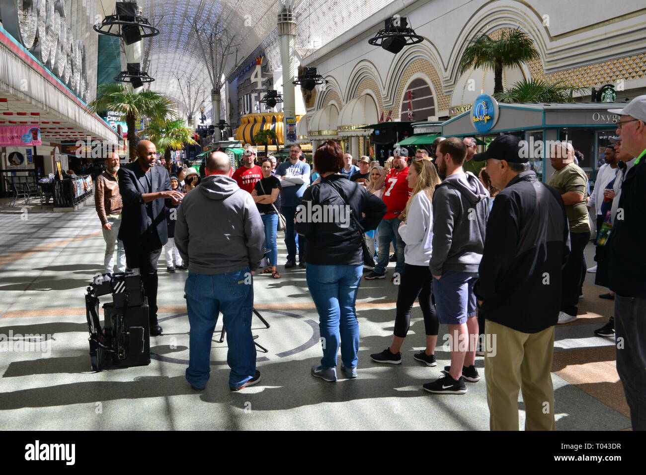 Fremont street during the daytime in Las Vegas Stock Photo Alamy