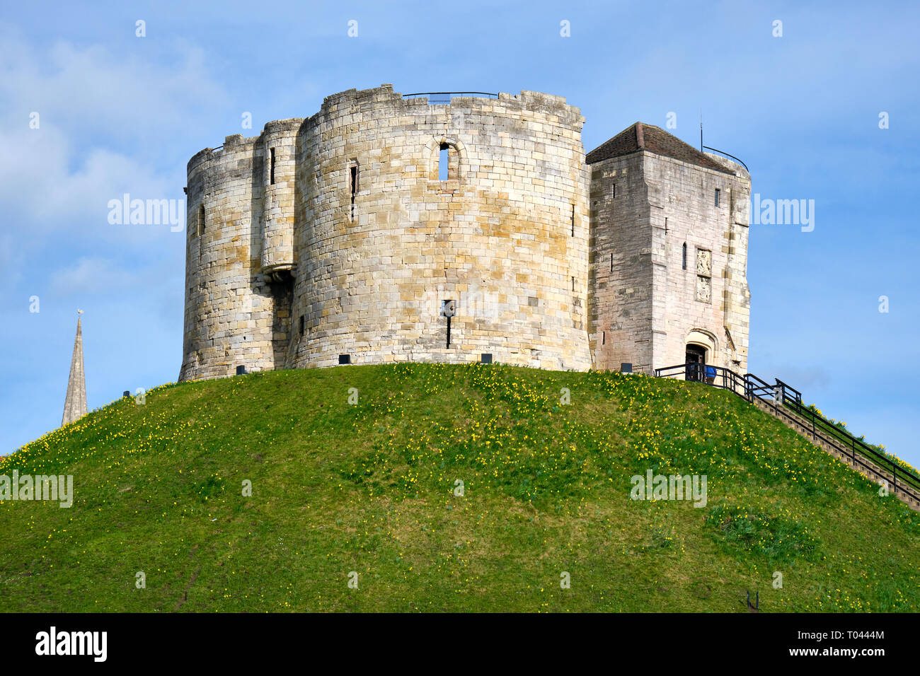 The historic Cliffords Tower in York, Great Britain Stock Photo