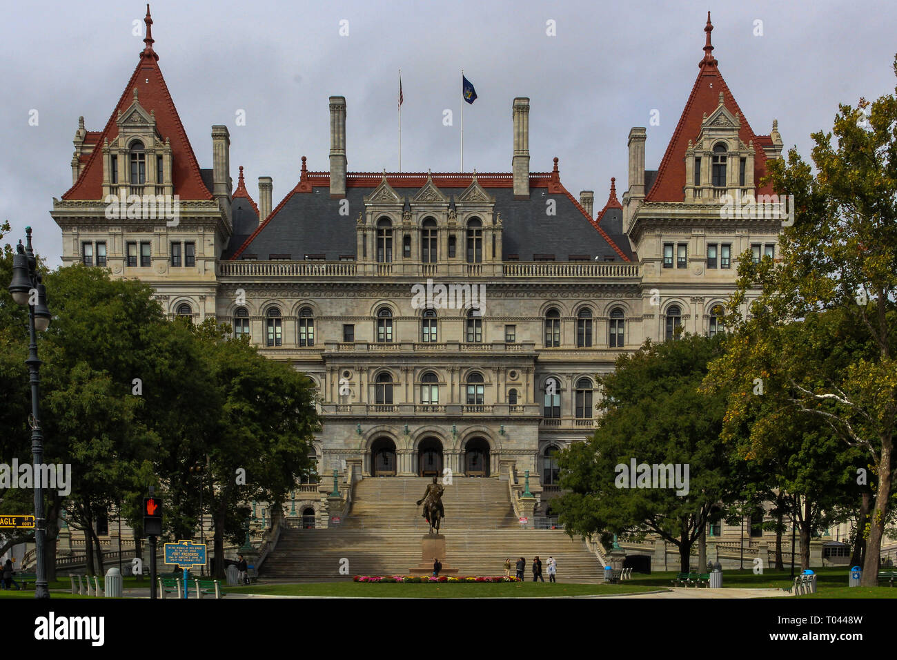 Capitol Building Albany Steps High Resolution Stock Photography and
