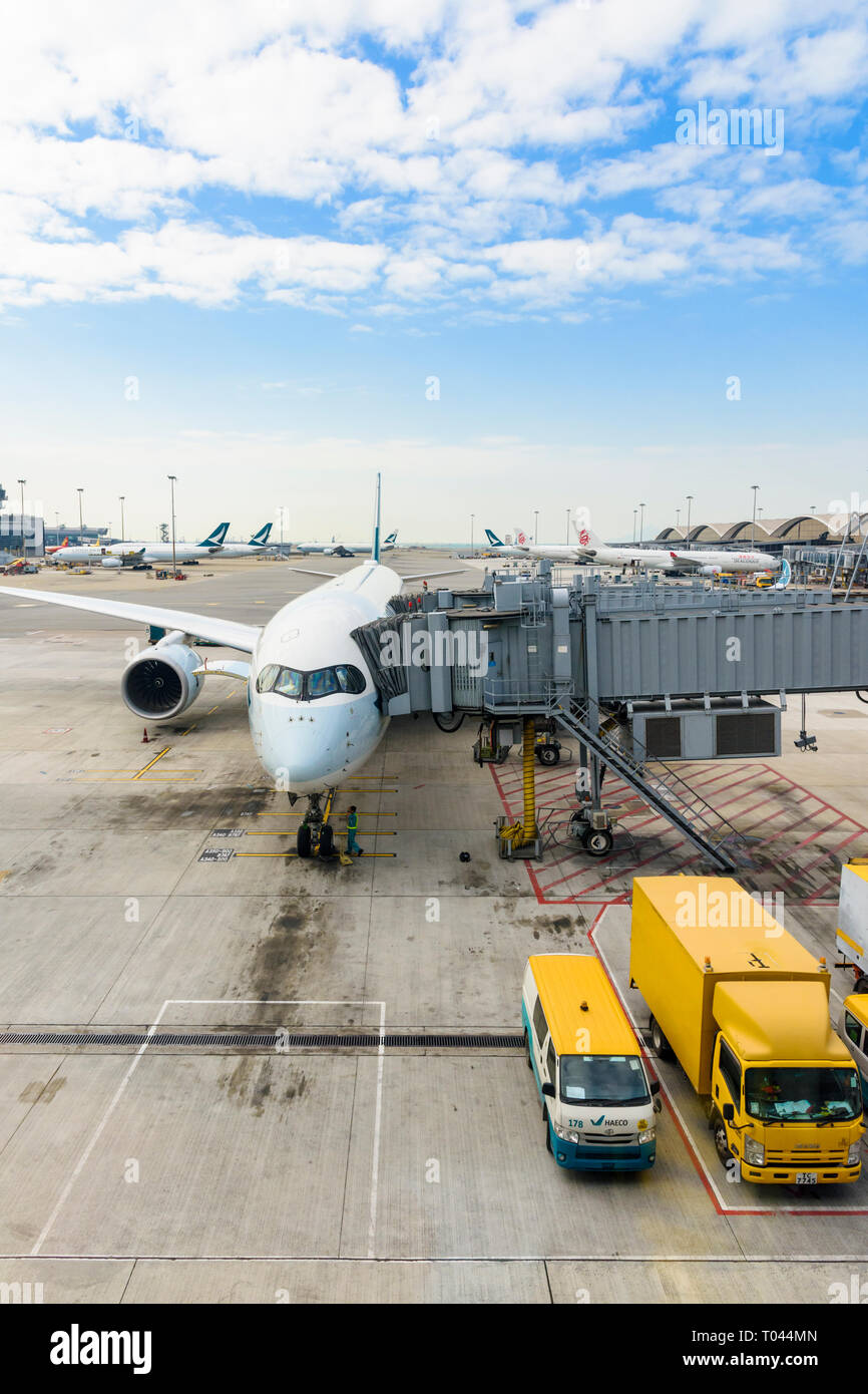 Hong Kong International Airport, Chek Lap Kok, Hong Kong Stock Photo