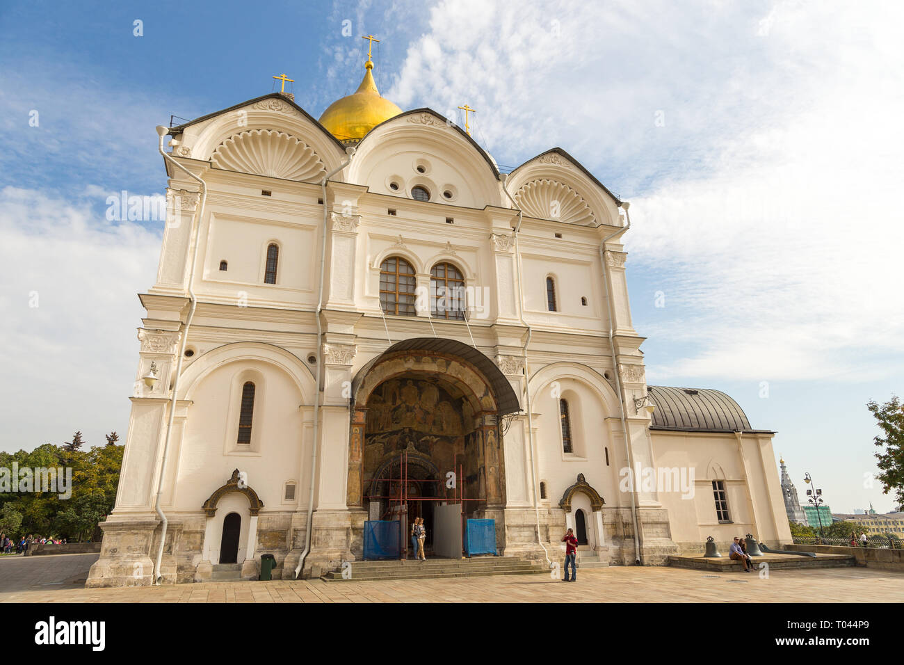 Moscow, Russia- 22 September 2014: View of the Archangel's Cathedral. Museum of the Moscow Kremlin. Stock Photo