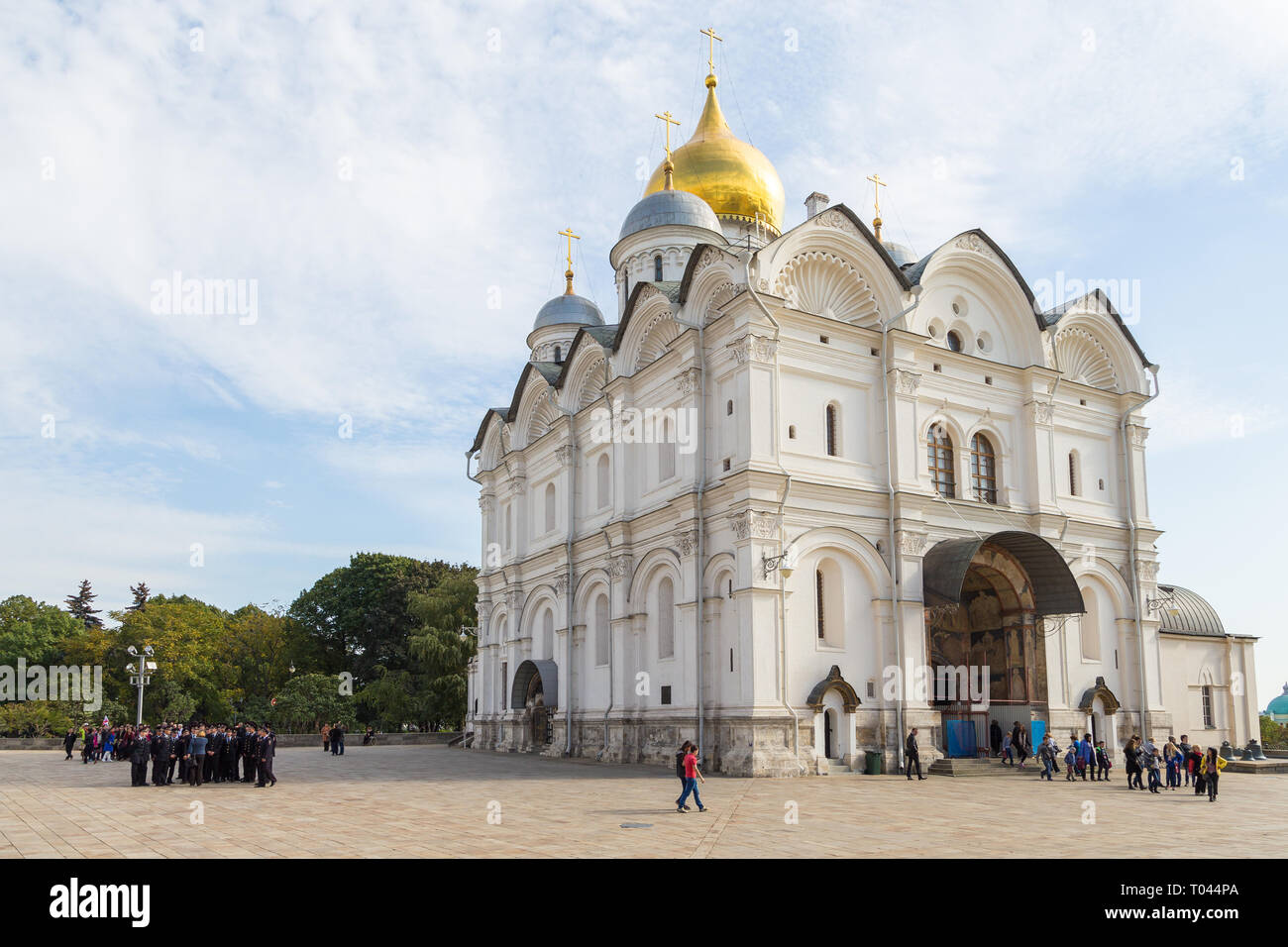 Moscow, Russia- 22 September 2014: View of the Archangel's Cathedral. Museum of the Moscow Kremlin. Stock Photo