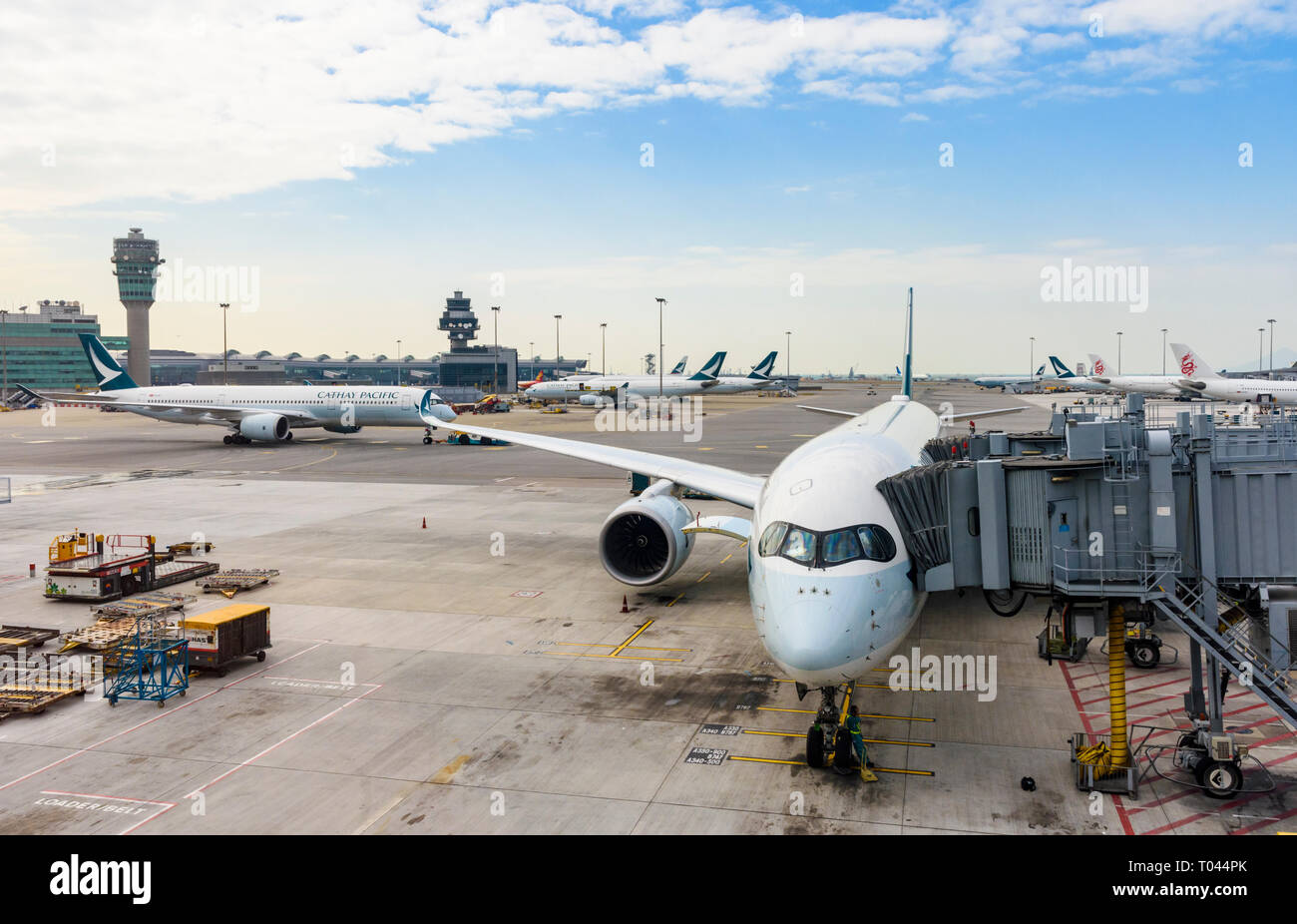 Hong Kong International Airport, Chek Lap Kok, Hong Kong Stock Photo