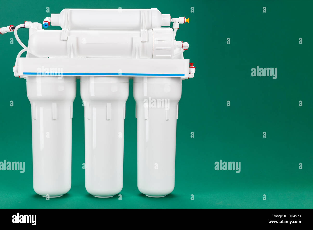 Osmosis water purification filter for home use. healthy lifestyle Stock