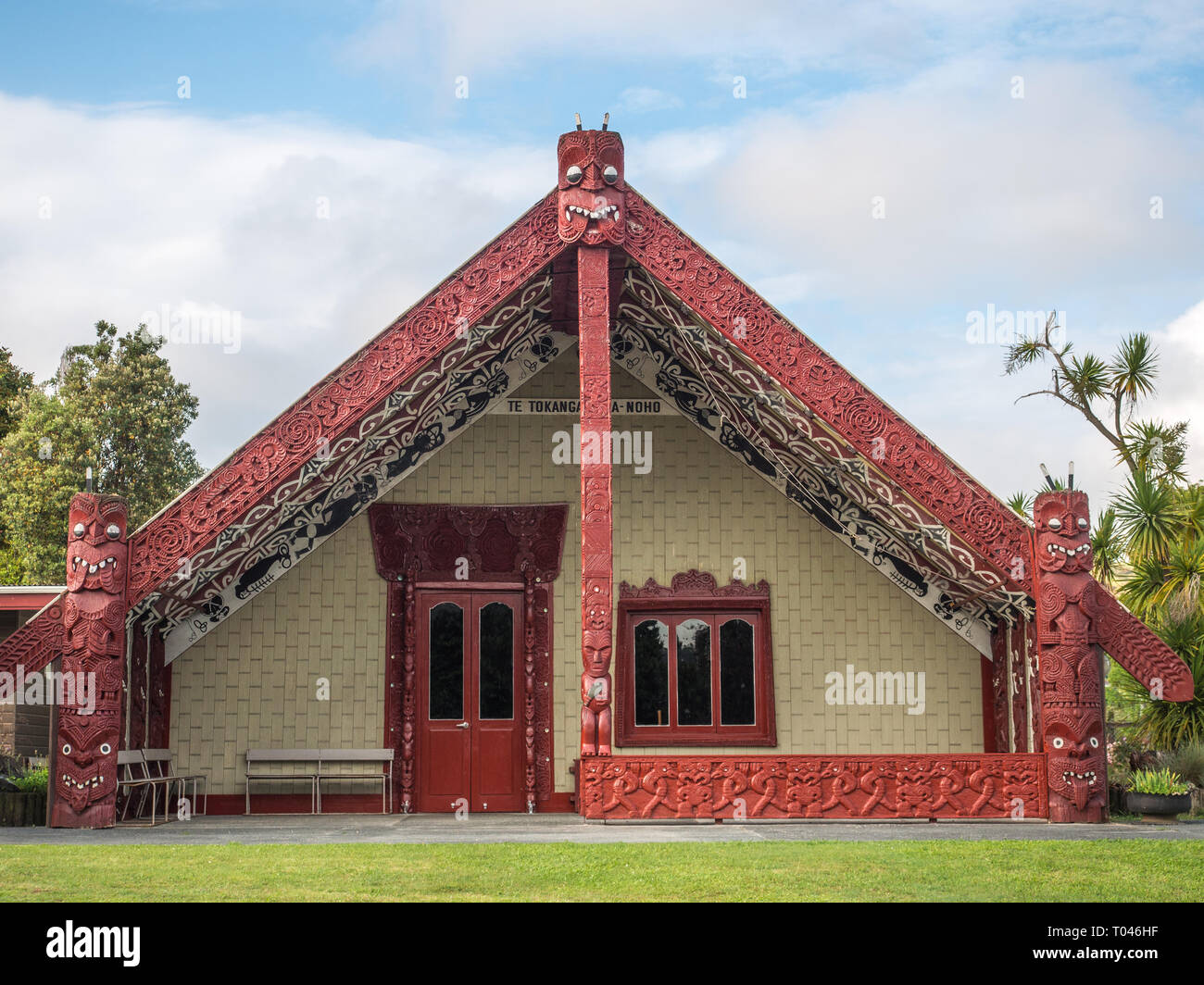 Carved Meeting House Whare Tipuna Te Tokanganui A Noho High Resolution