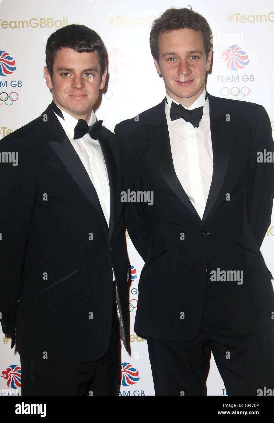Nov 30, 2016 - London, England, UK - Team GB Ball, Battersea Evolution - Red Carpet Arrivals Photo Shows: Jonathan Brownlee (L) and Alistair Brownlee Stock Photo
