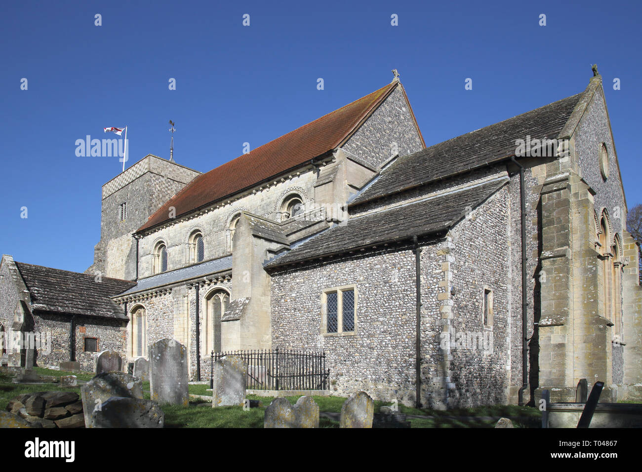 graveyard in st andrews parish church in the small west sussex town of steyning Stock Photo