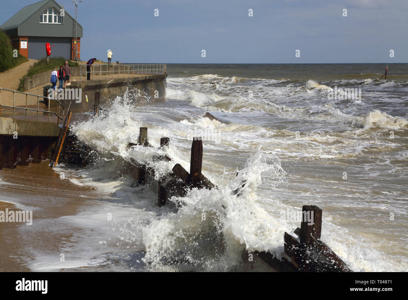 mundesley lifeboat station on the norfolk coast Stock Photo