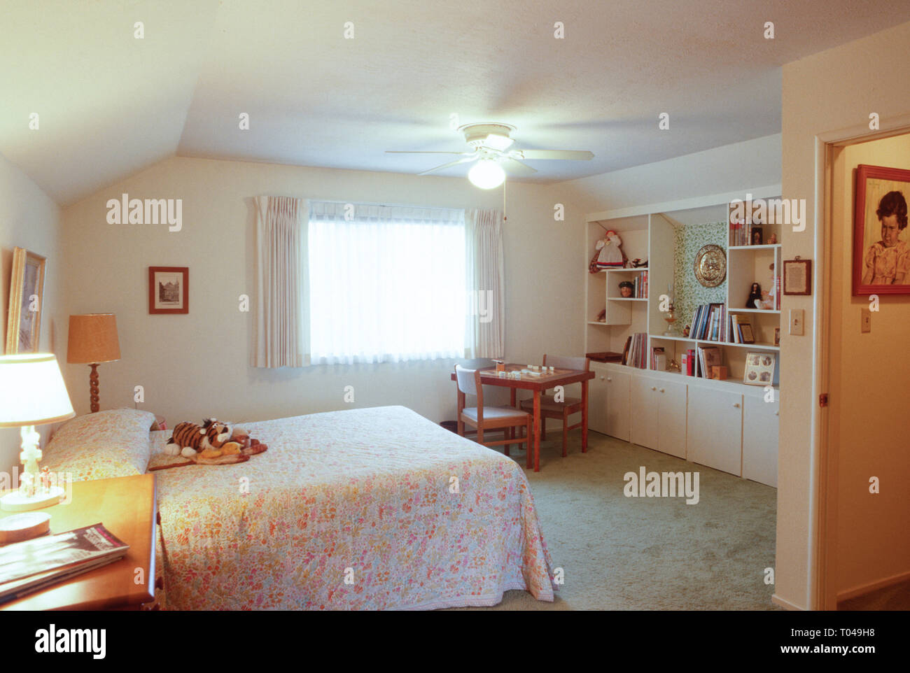 1960s American Bedroom Interior Usa Stock Photo 241040500