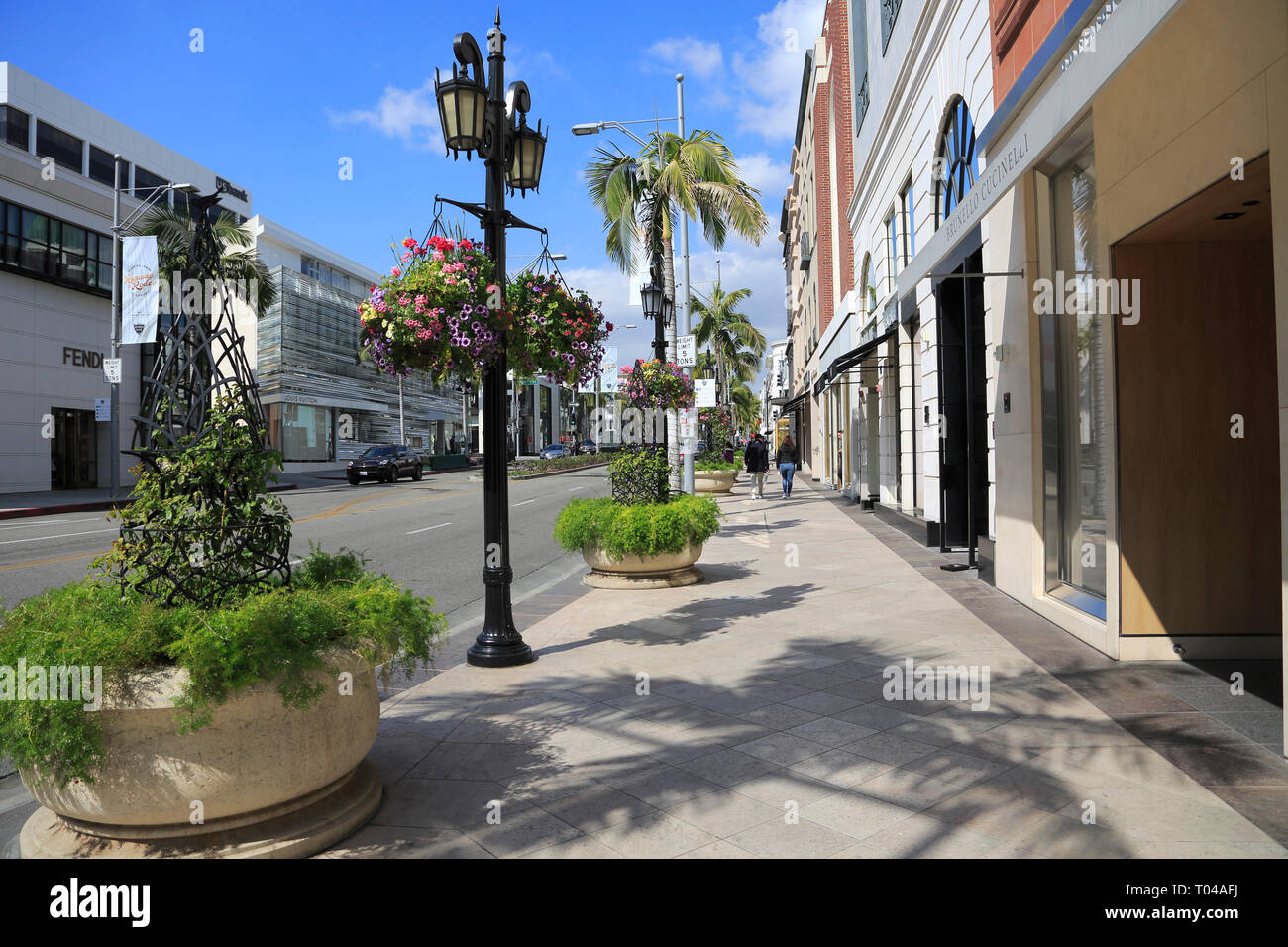 Rodeo Drive, Beverly Hills, Los Angeles, California, USA Stock Photo