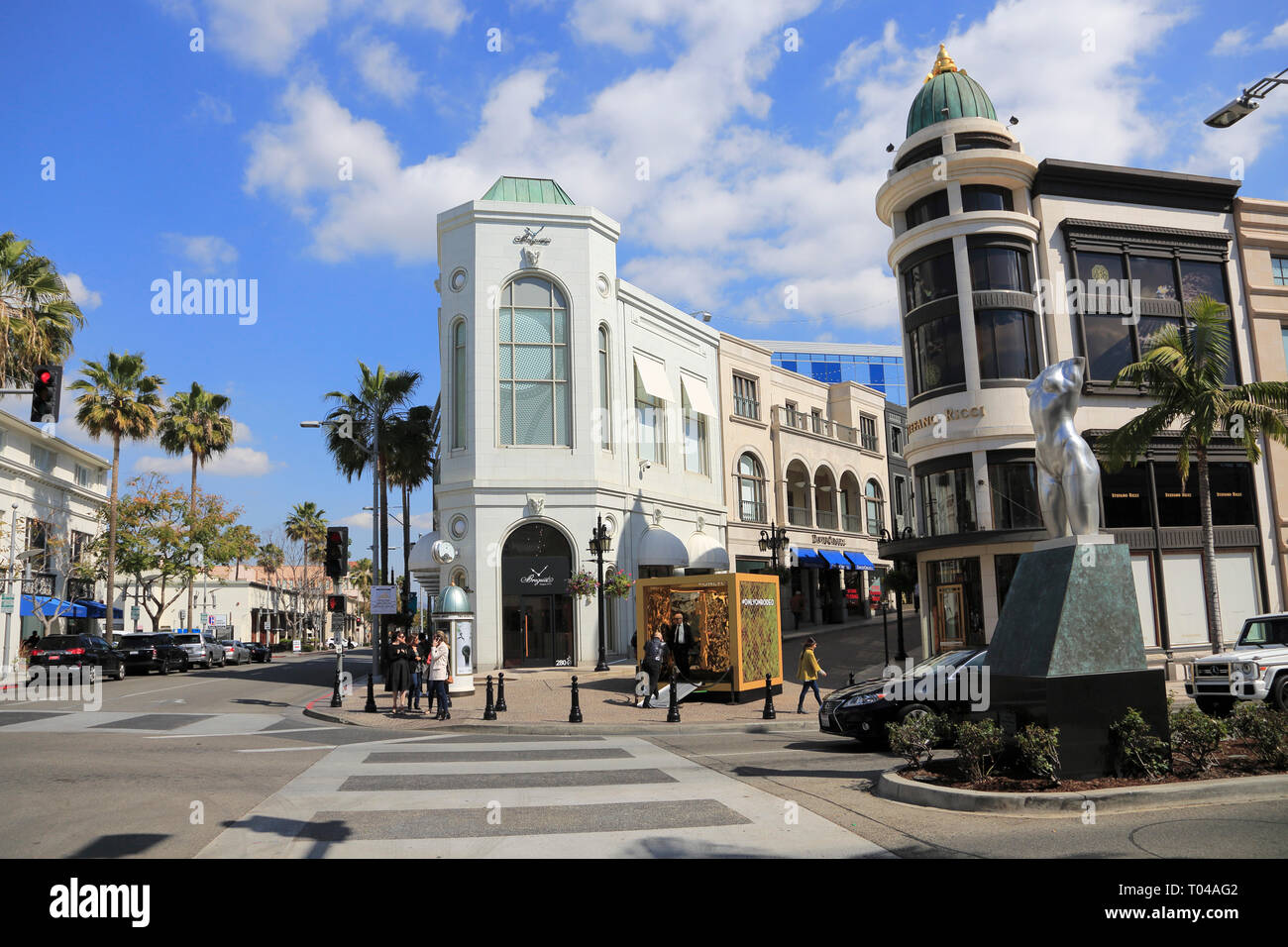 Rodeo drive and palm trees hi-res stock photography and images - Alamy