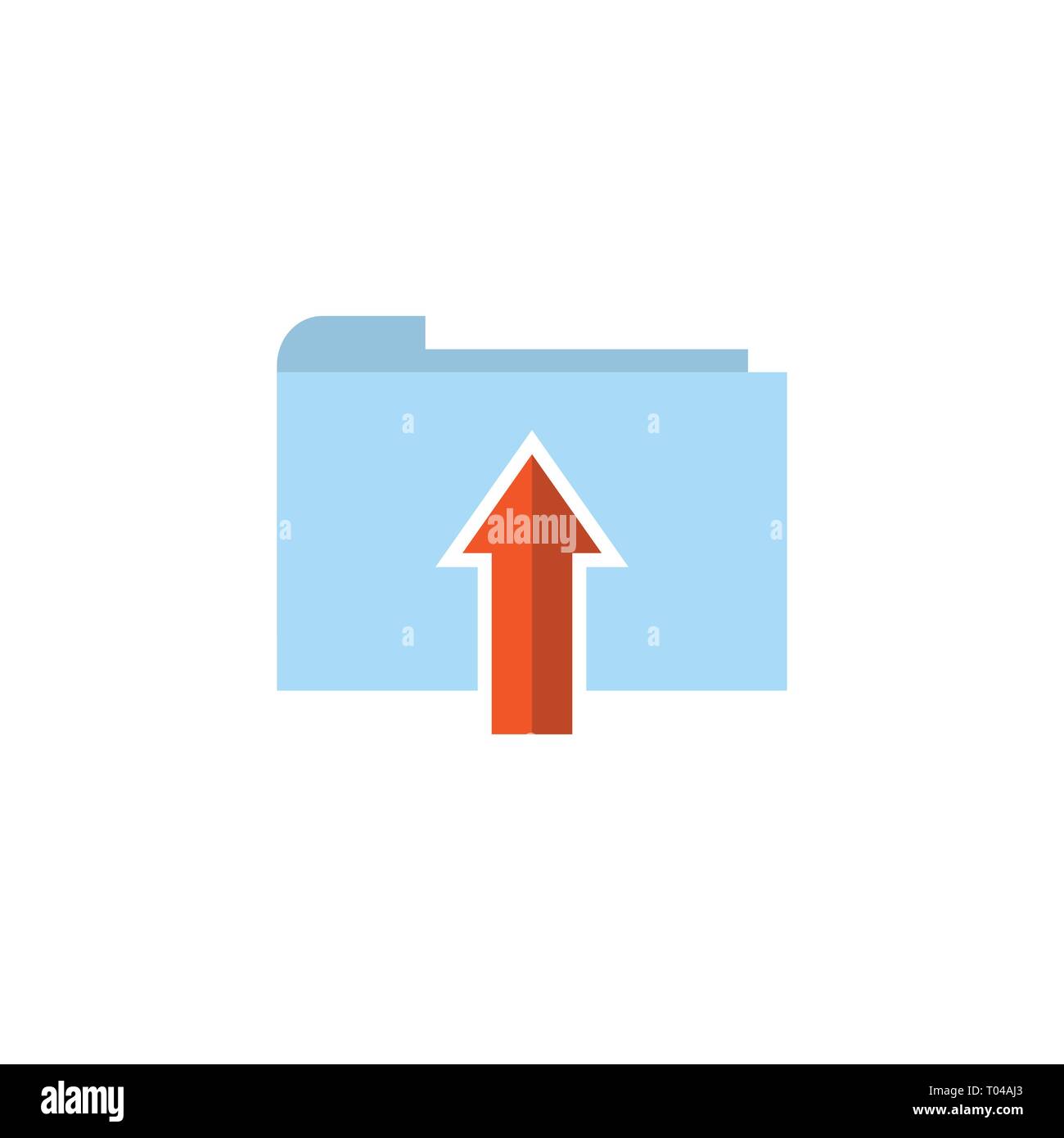 Flat folder upload icon vector Stock Vector