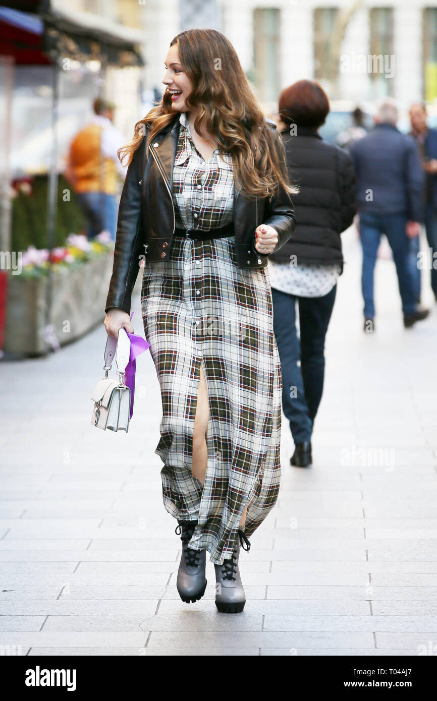 Kelly Brook arriving at Heart Radio Studios on Valentine's Day and said ...