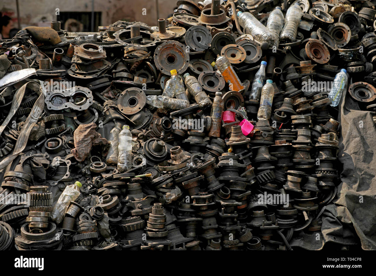 Car spare parts scrap Stock Photo Alamy