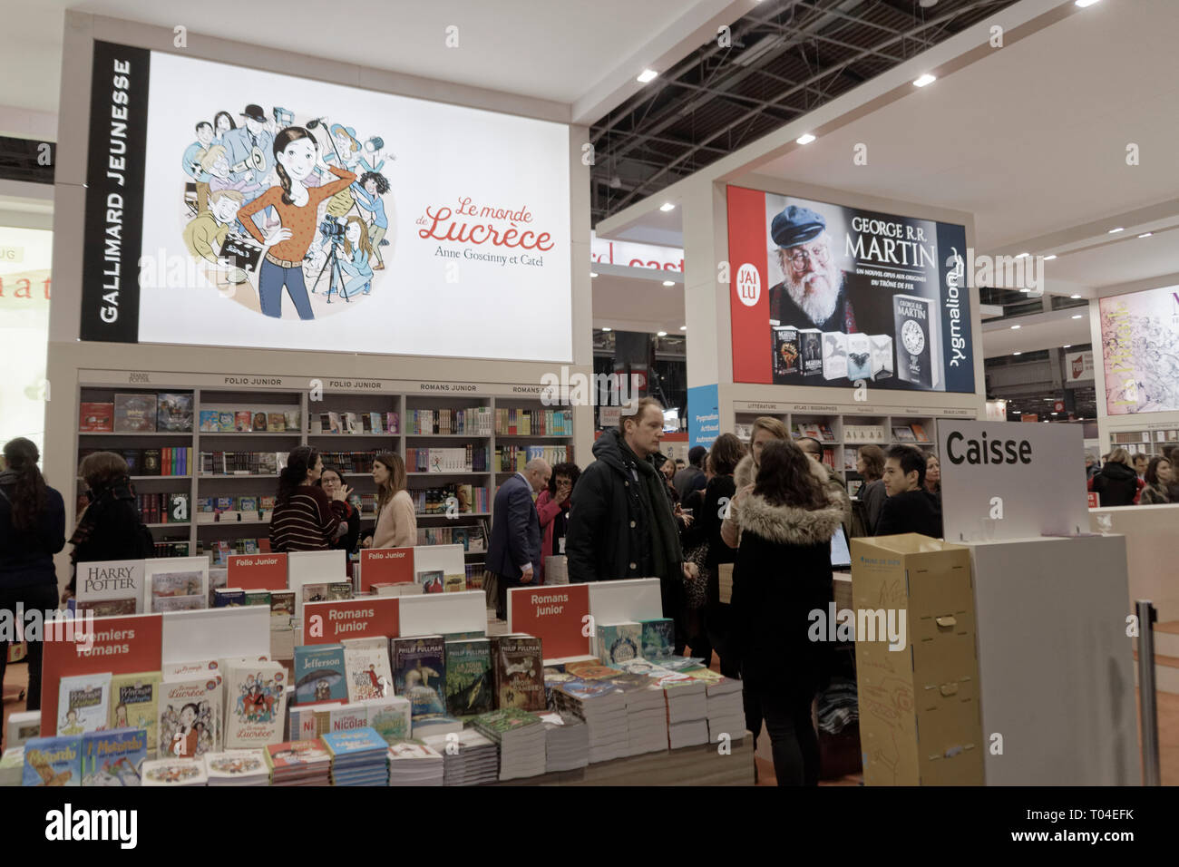 Paris, France. 14 th March, 2019. Gallimard Jeunesse at the Inauguration of the Paris 2019 Book in Paris on March 14, 2019. Credit: Veronique Phitouss Stock Photo