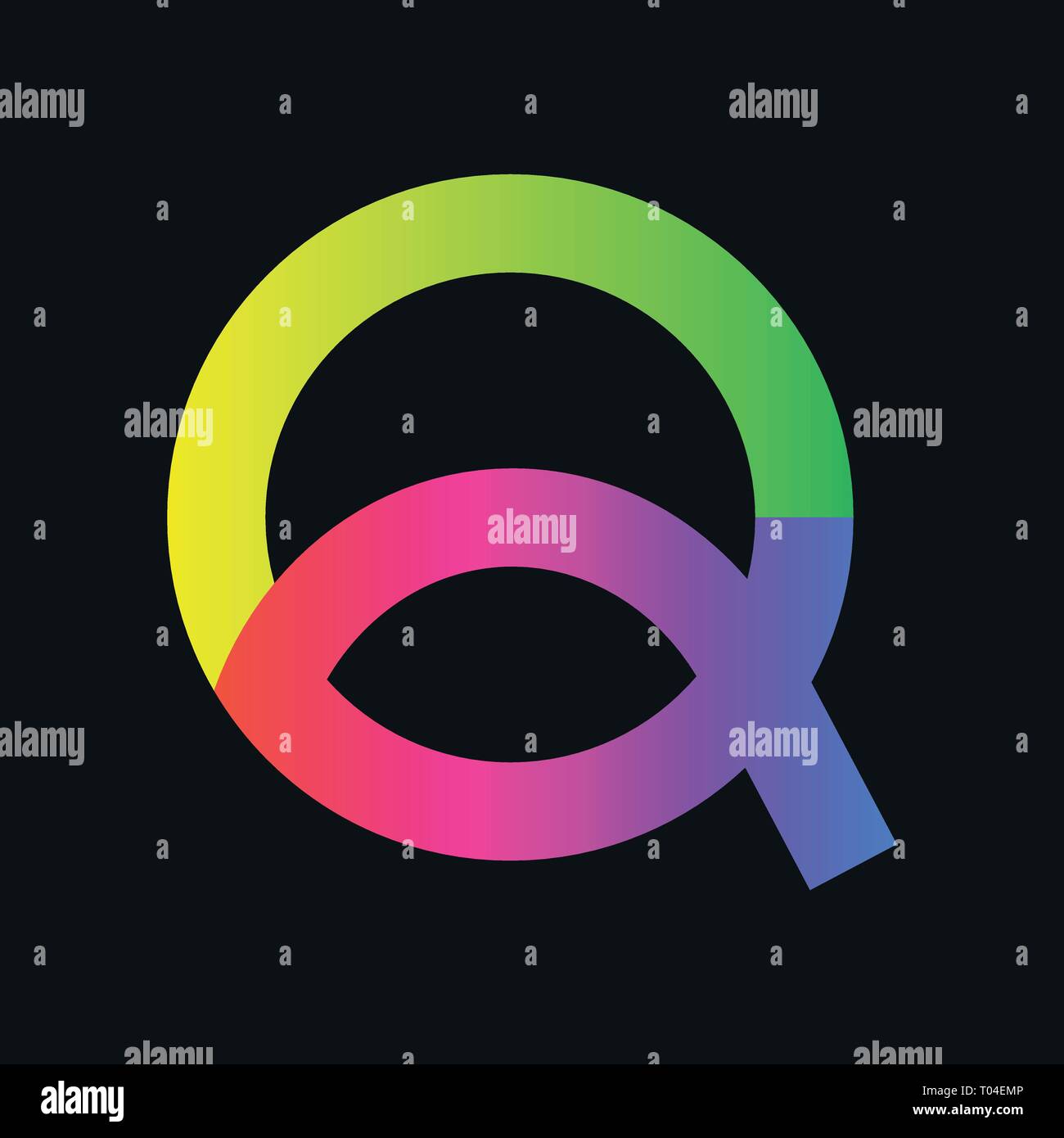 Letter Q logo icon design template elements. Gradient color. EPS 10 Stock Vector