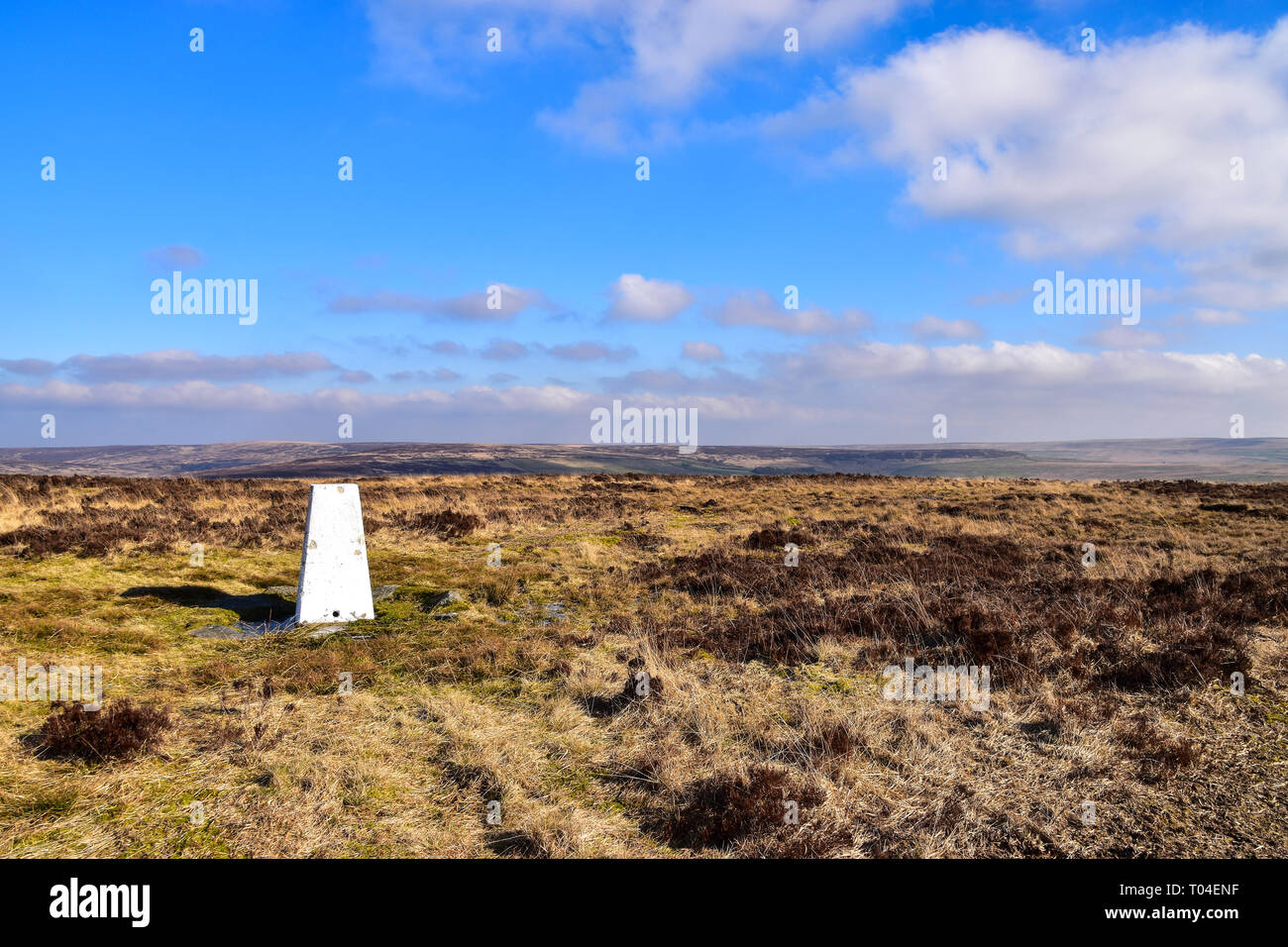 Trig Point, Standing Stone Hill, Pennine Way, Heptonstall Moor, South