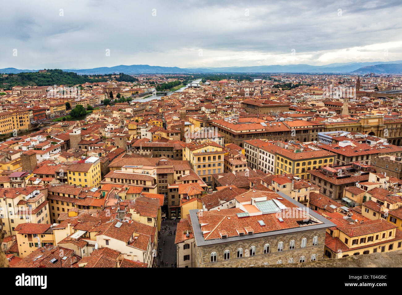 Florence, Tuscany, Italy seen from the Palazzo Vecchio. Stock Photo