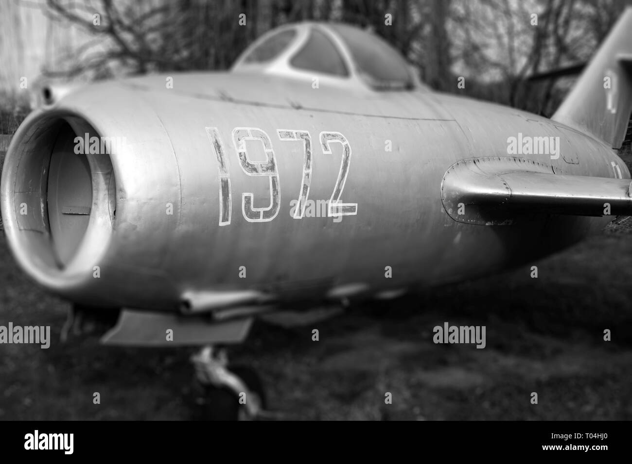 Cold War era Soviet built Mig-15 fighter jet aircraft Stock Photo