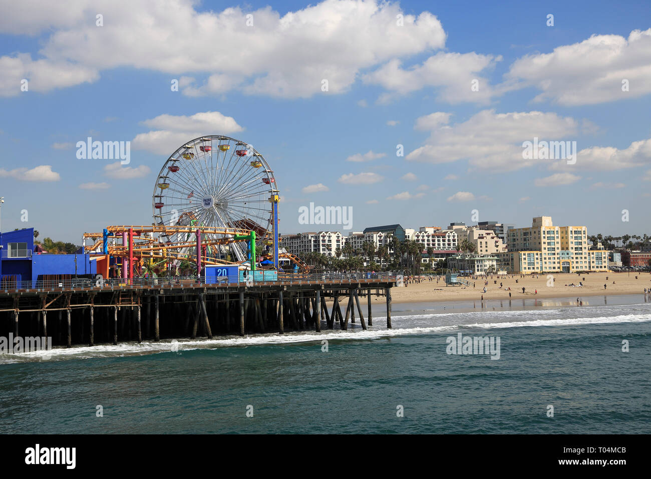 Santa Monica Pier, Pacific Park, Beach, Santa Monica, Los Angeles ...
