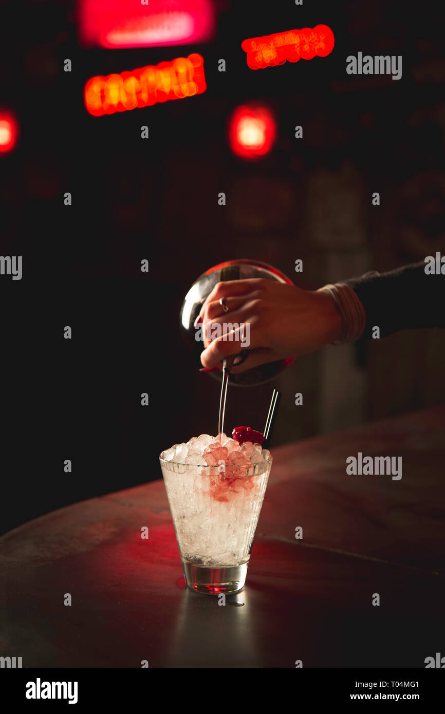 Crushed Ice Raspberry Crushed ice cocktail woman hi-res stock photography and images - Alamy