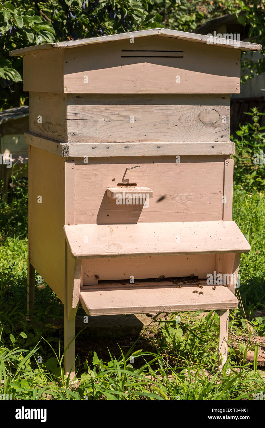 Wooden beehive hires stock photography and images Alamy