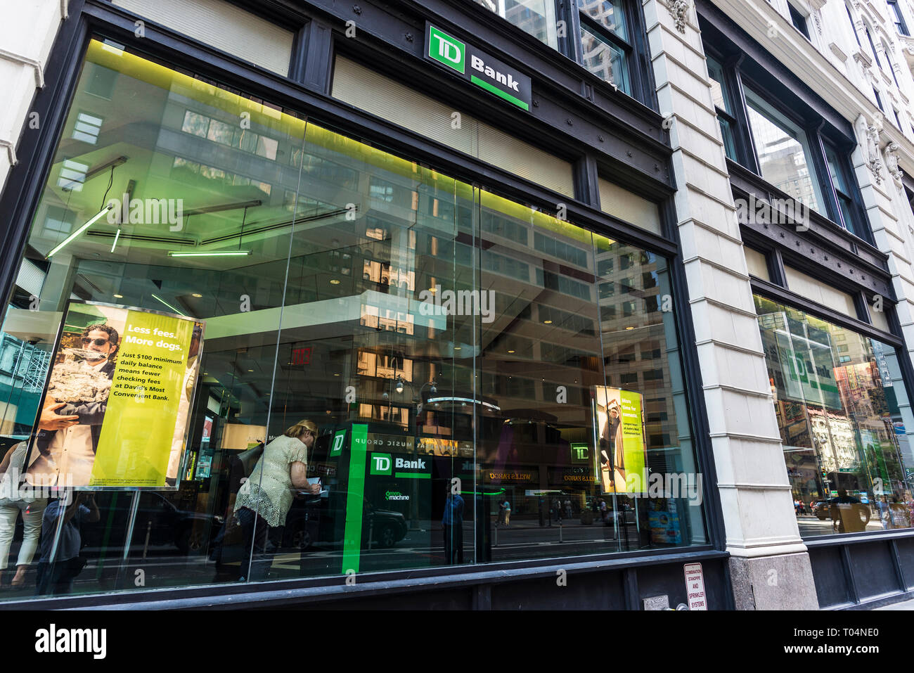 New York City Usa July 28 2018 Facade Of A Bank Branch Of Td