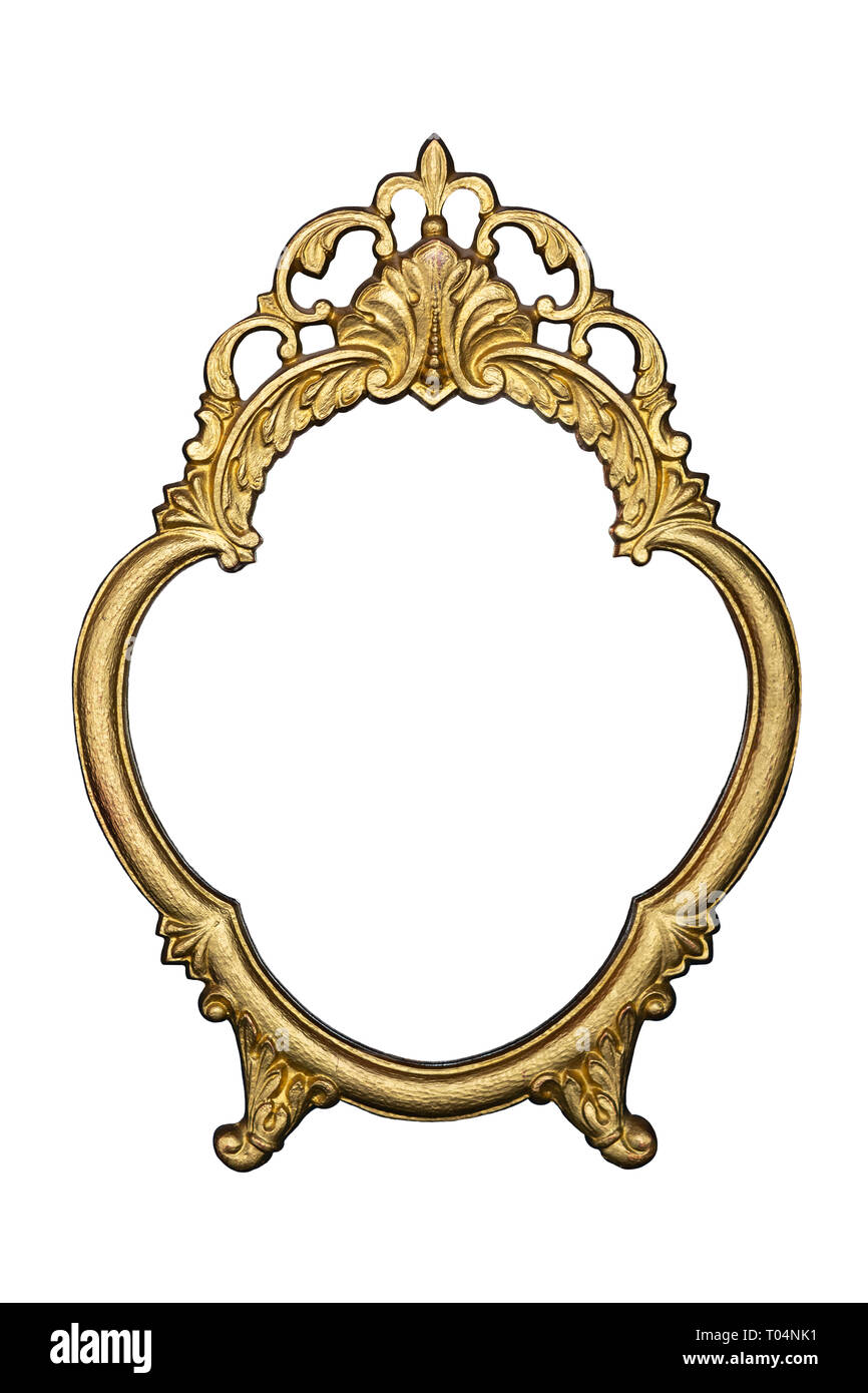 Golden vintage frame for painting or mirror Stock Photo Alamy