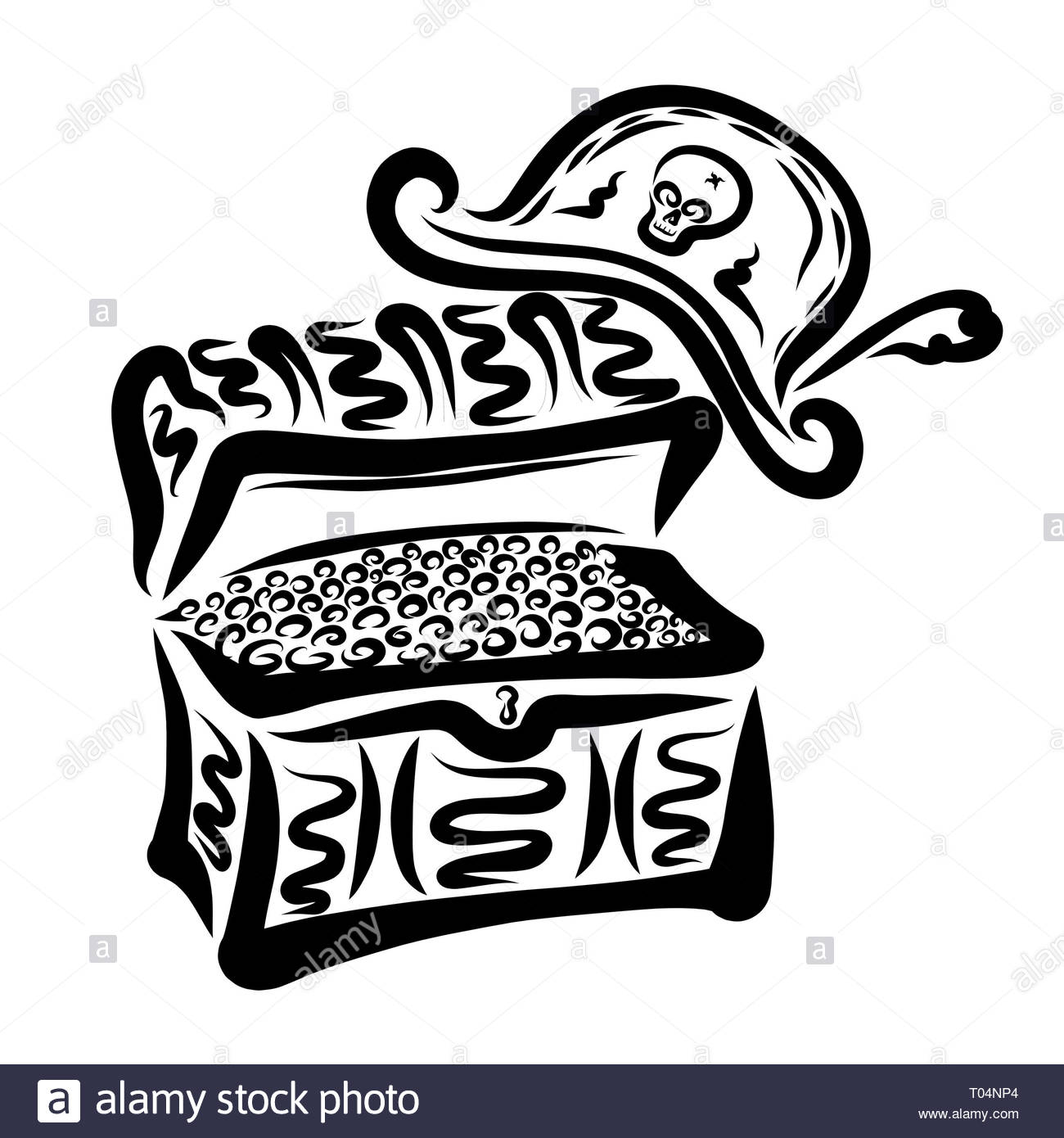 Pirate Treasure Chest Black and White Stock Photos & Images Alamy